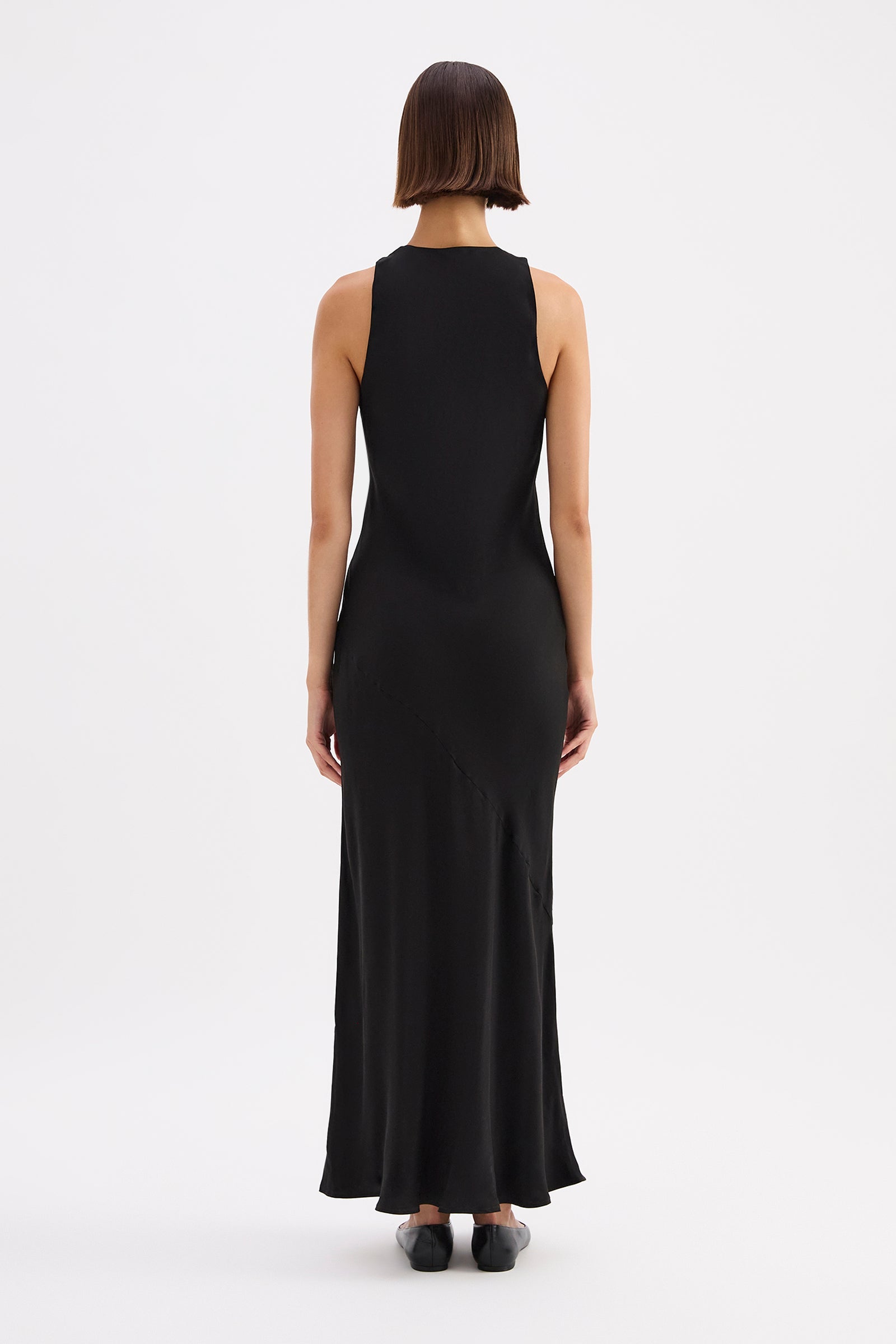 Amaya Cupro Dress - Black