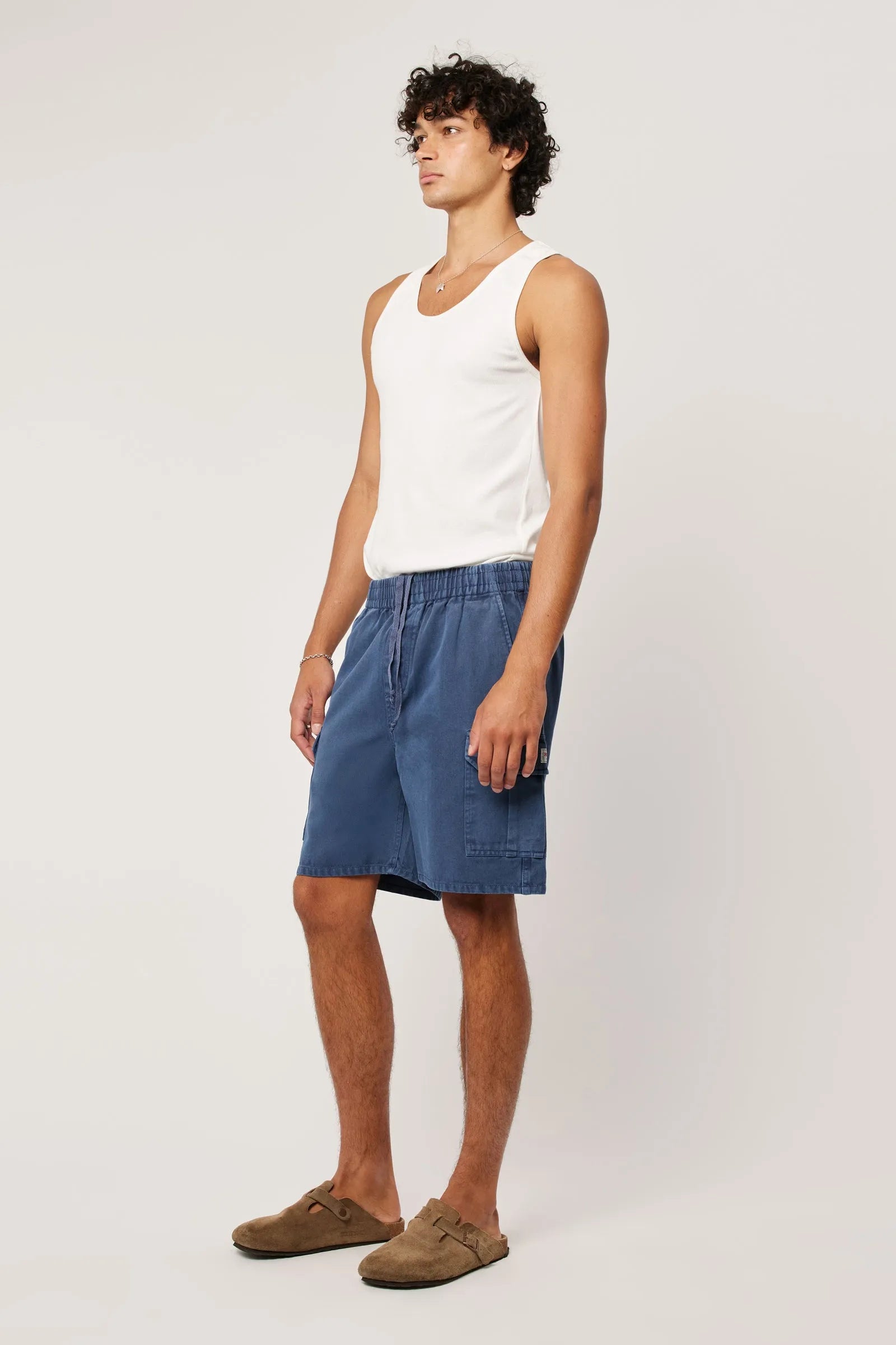 Tradie Cargo Short - Steele Blue