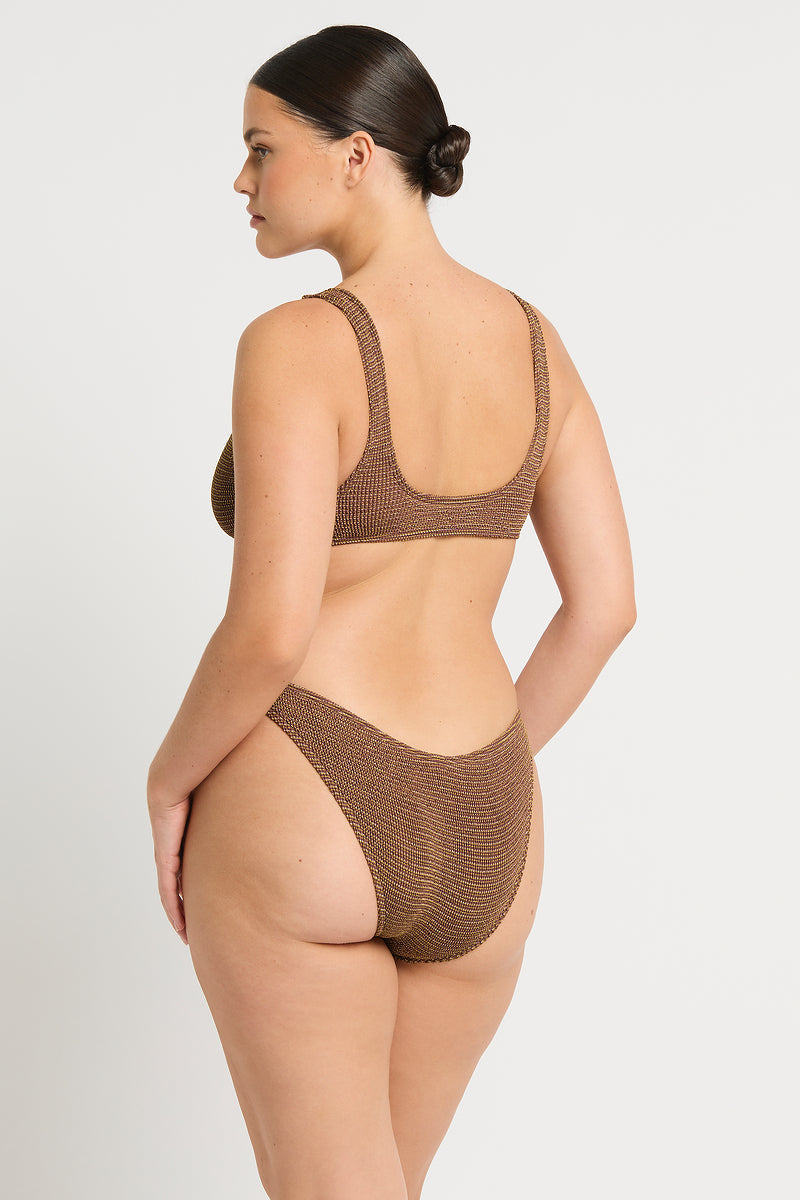 Scout Crop - Cocoa Butter Lurex