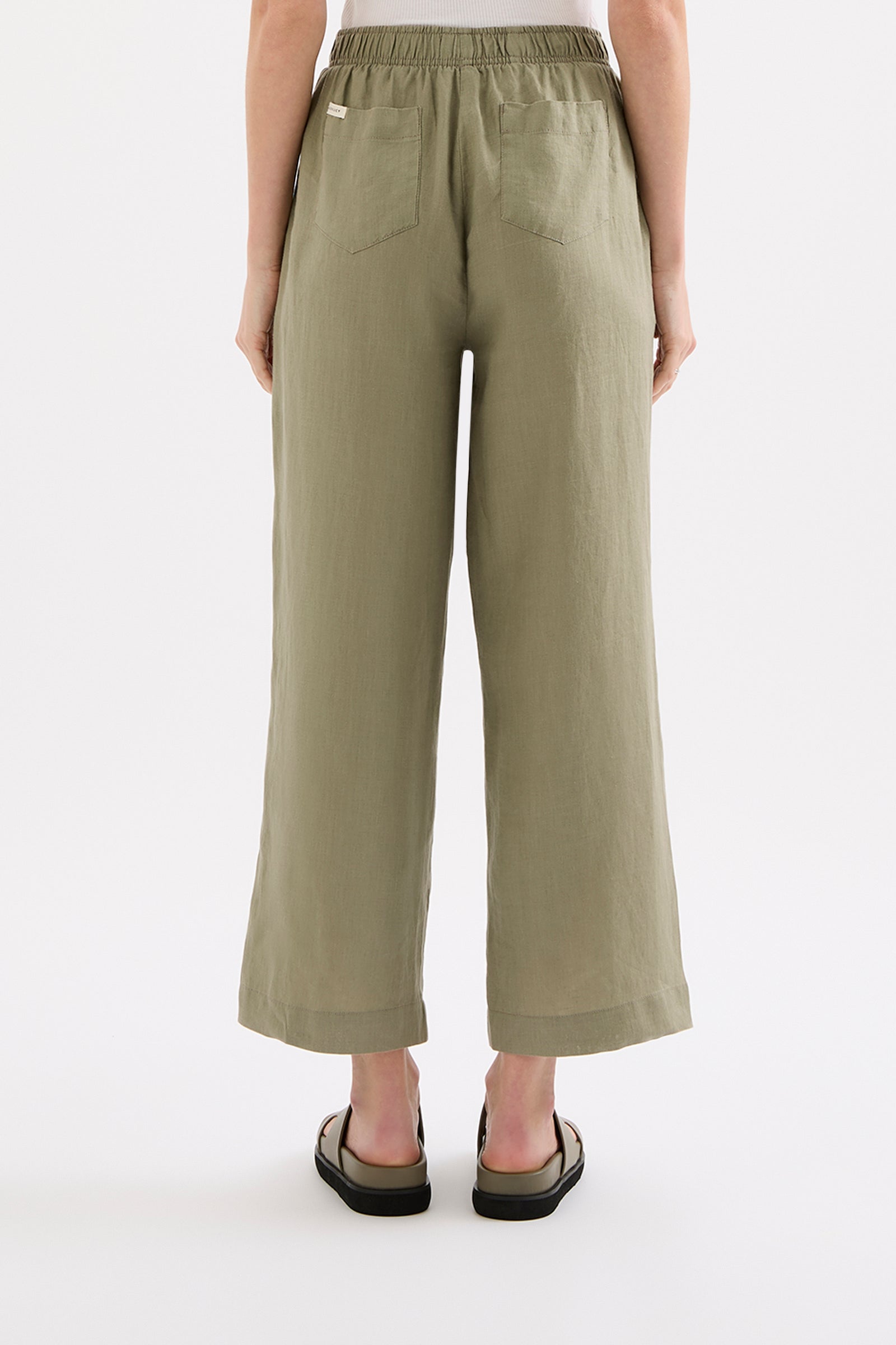 Lounge Linen Crop Pant - Kalamata
