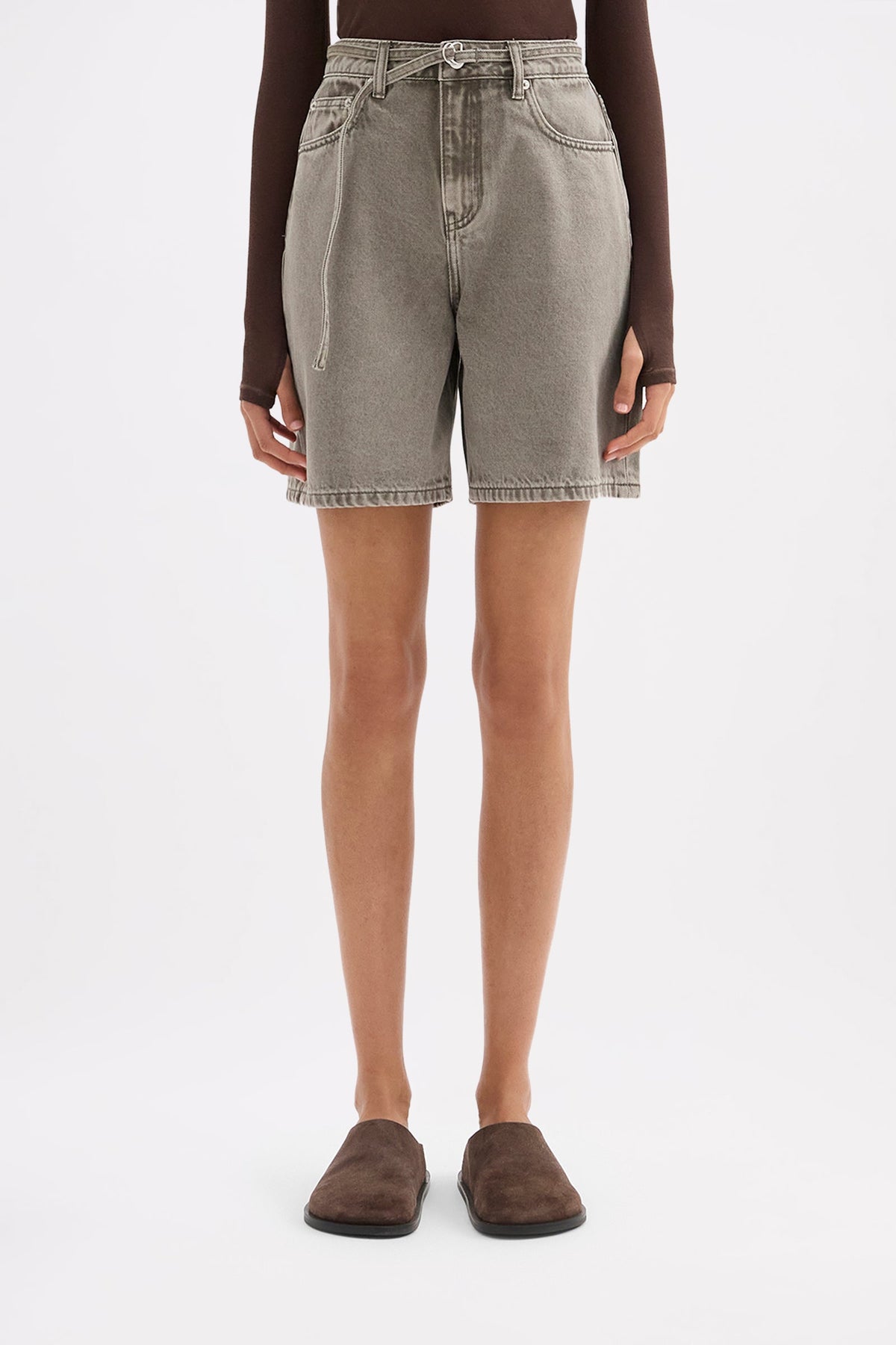 Soren Longline Denim Short - Stone