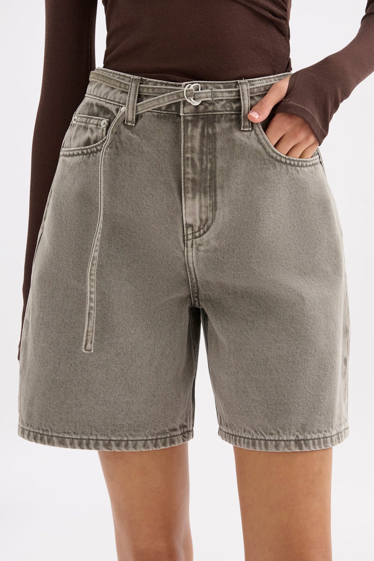 Soren Longline Denim Short - Stone