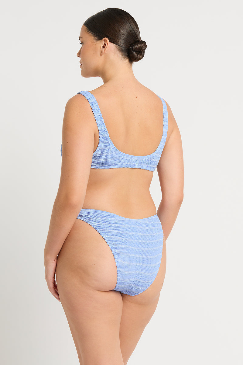 Scout Crop - Powder Blue Stripe