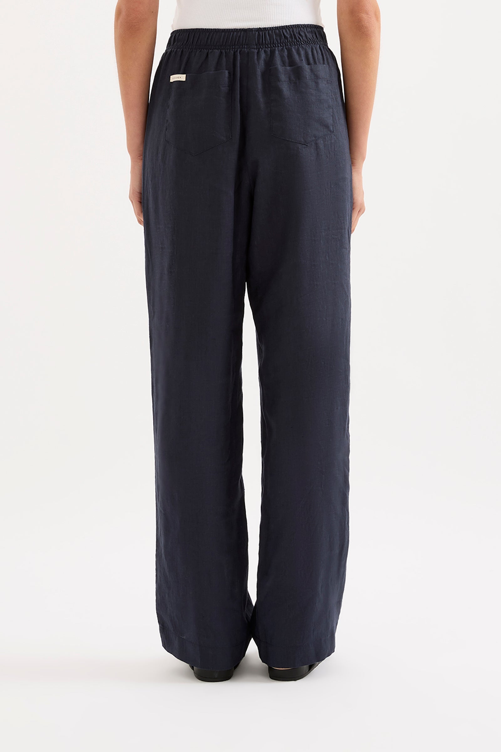 Lounge Linen Pant - Coal