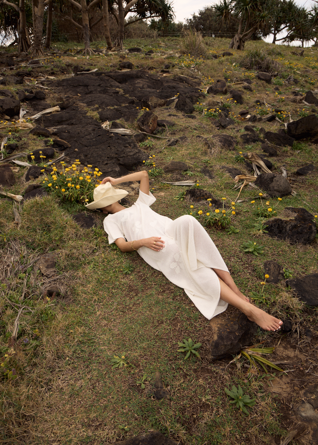 Riley Knit Maxi Dress - White