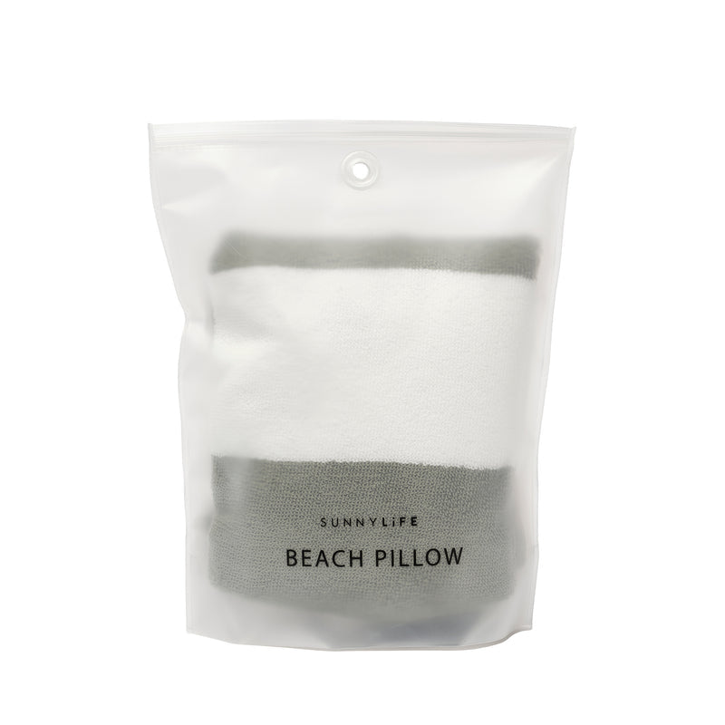 Inflatable Beach Pillow - Olive Stripe