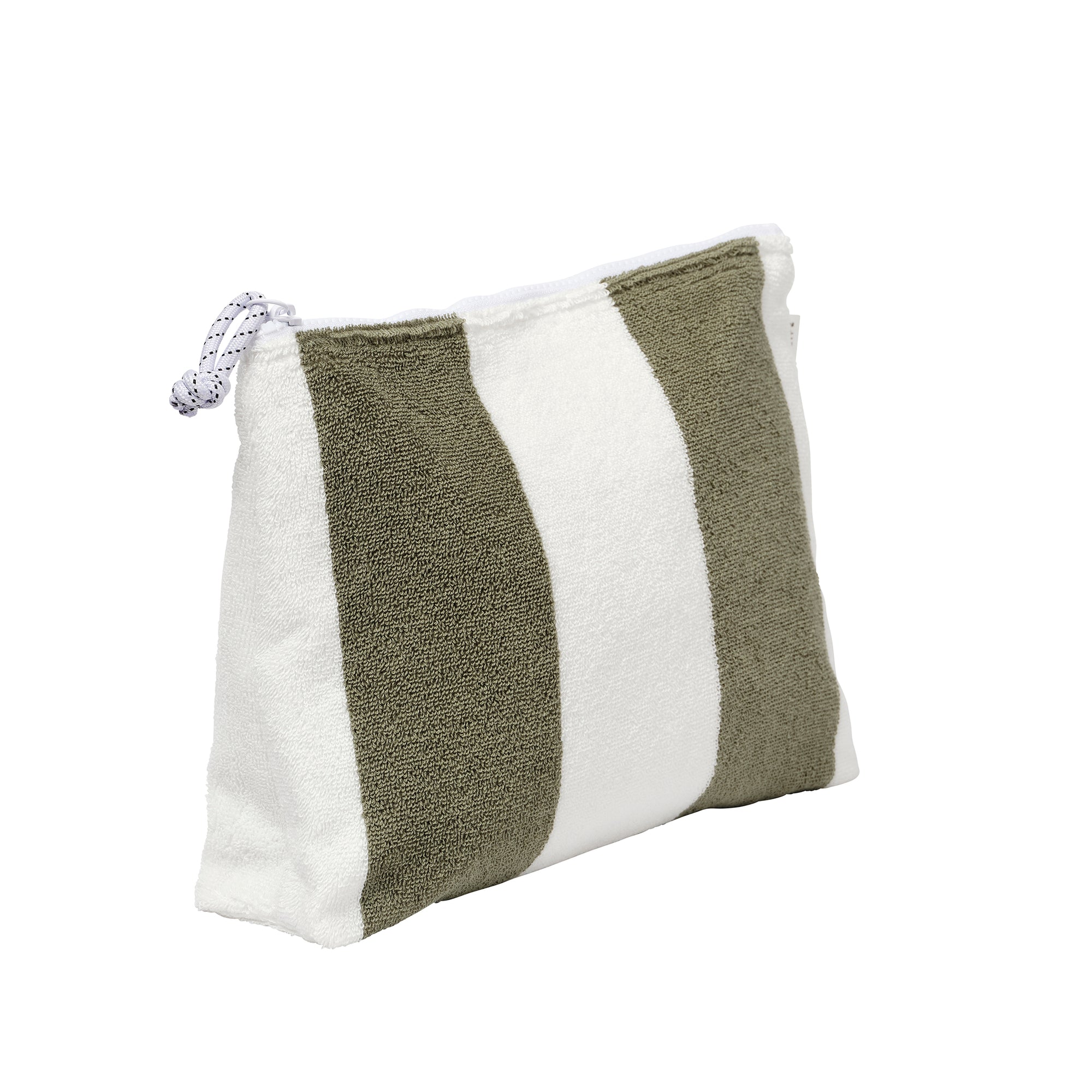 Terry Beach Pouch - Olive Stripe