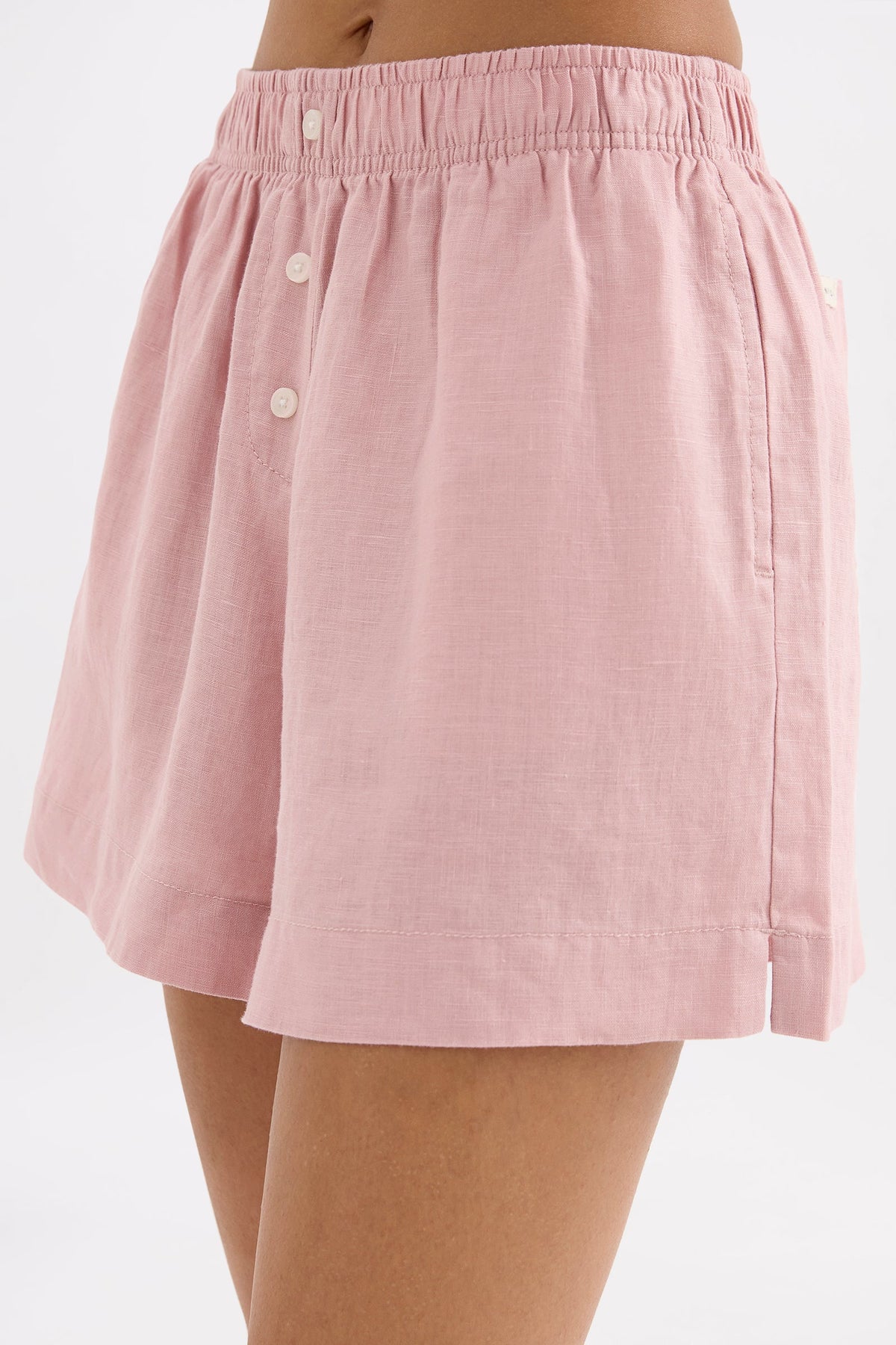 Lounge Linen Short - Blush