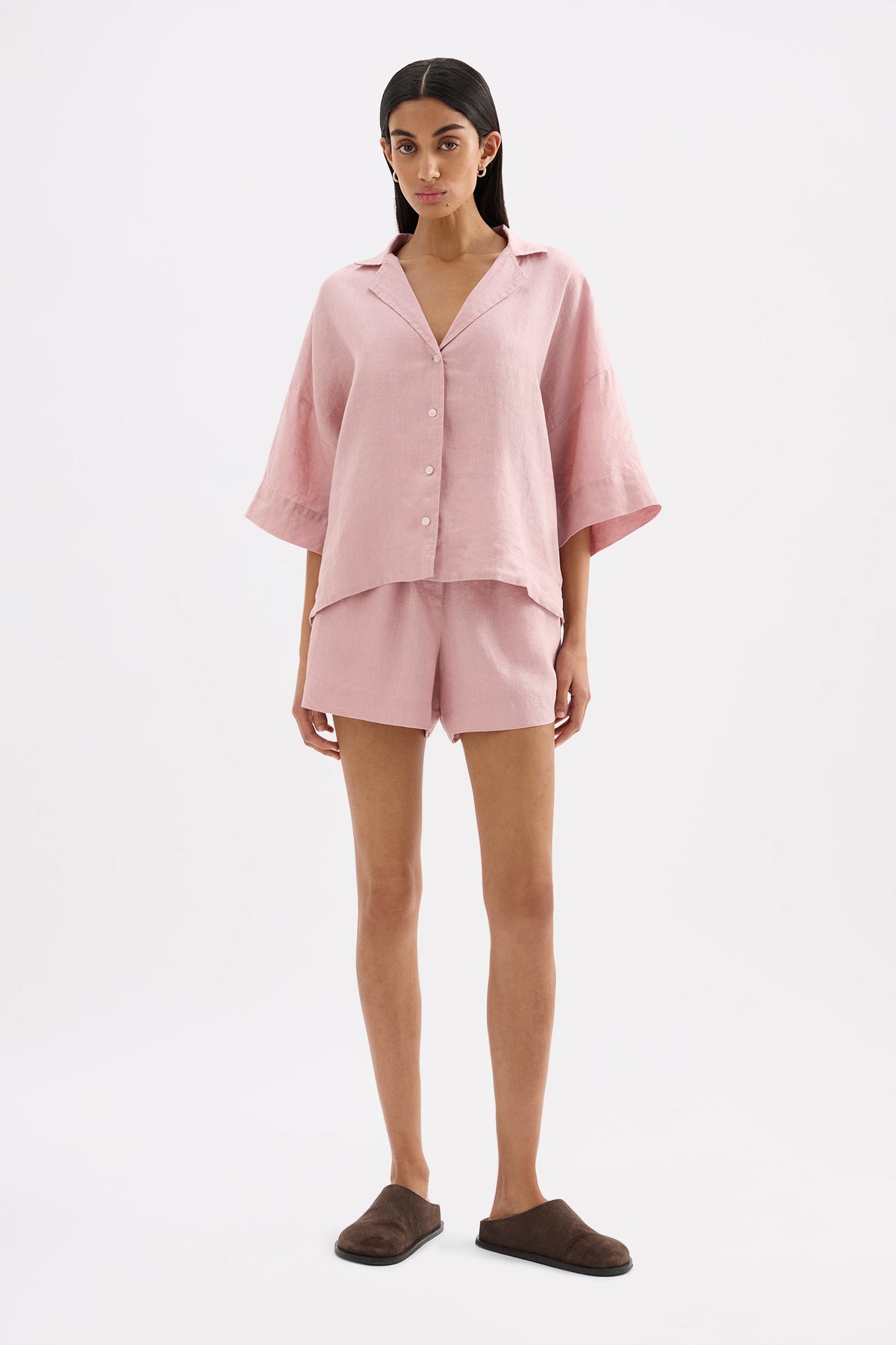 Lounge Linen Short - Blush