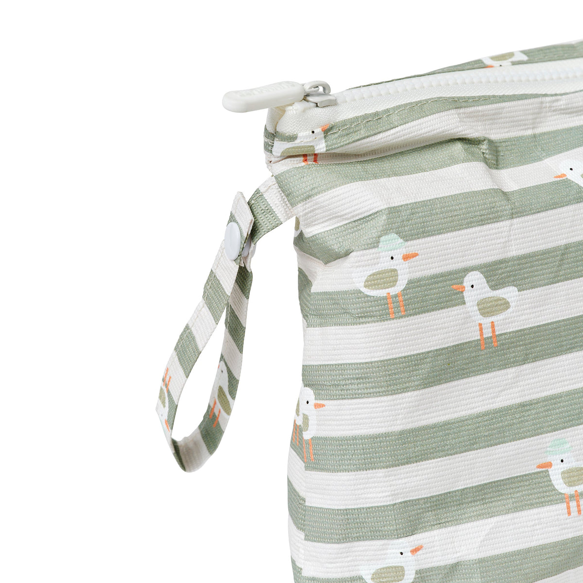 Kids Wet Bag Sammy the Seagull Green Stripe