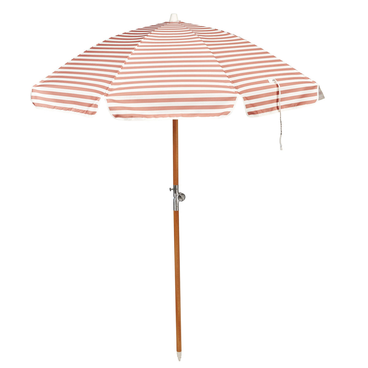 Luxe Beach Umbrella Tierra Clay Stripe