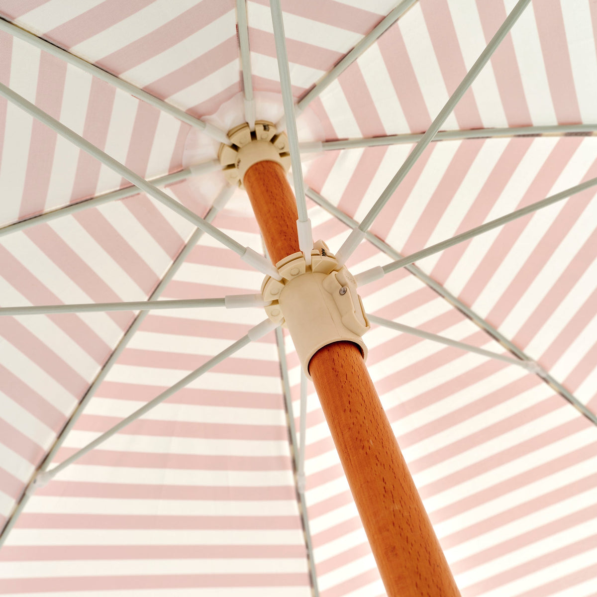 Luxe Beach Umbrella Tierra Clay Stripe