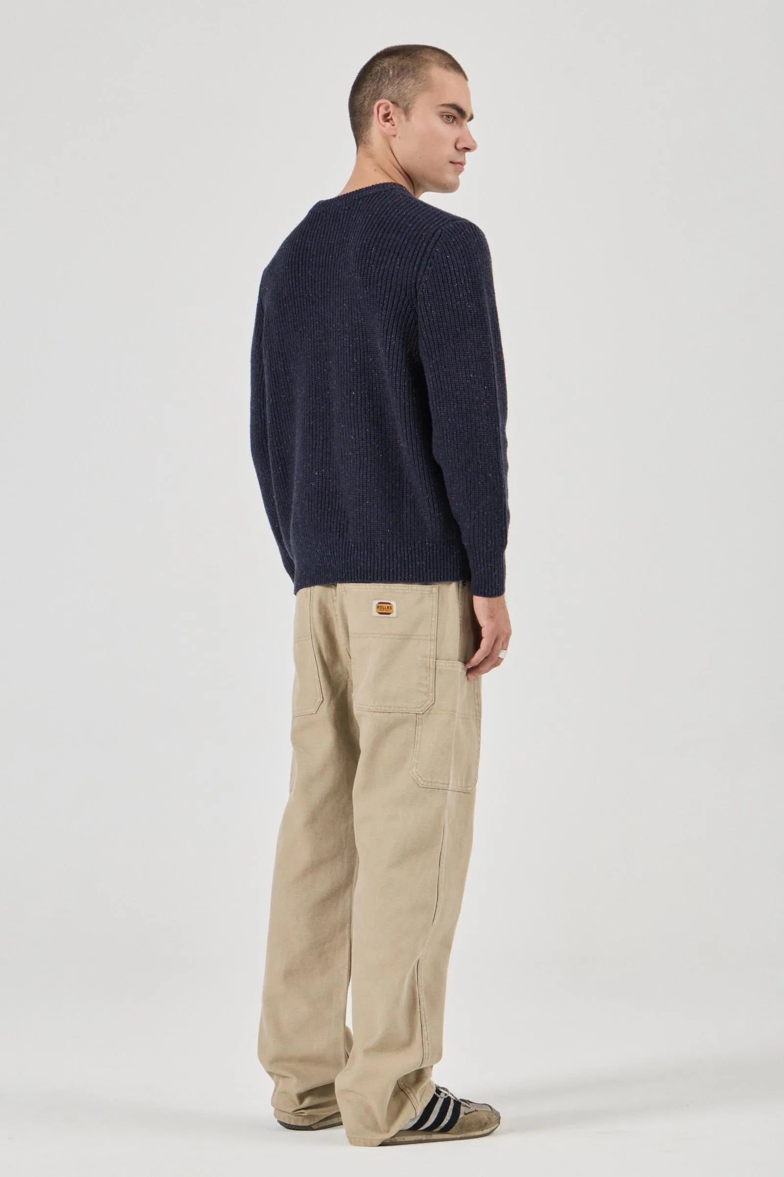 Fishermans Tweed Crew - Dark Navy