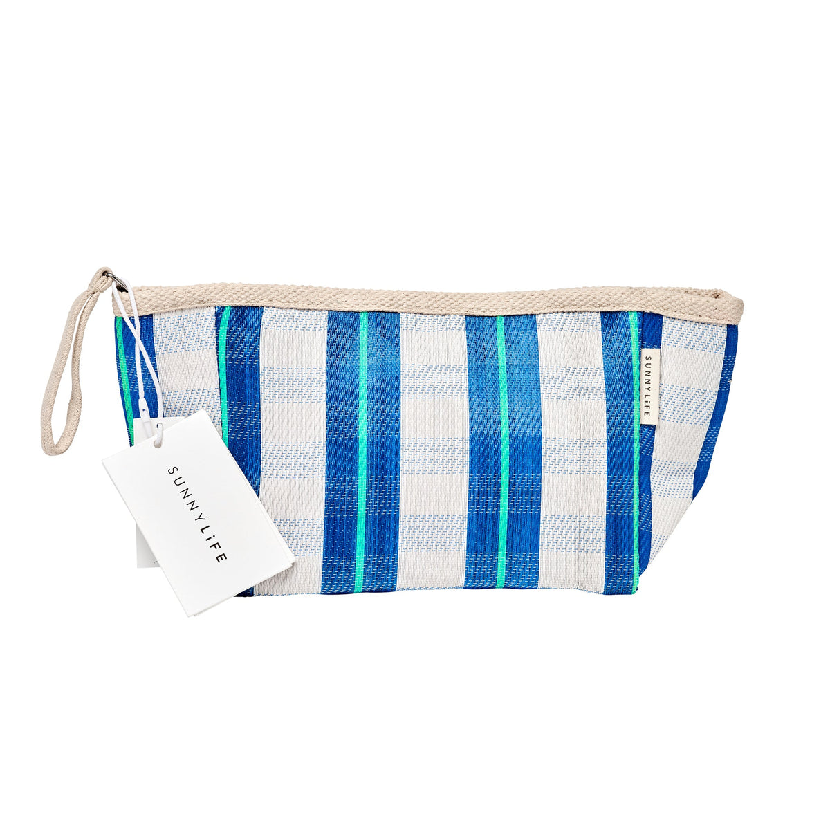Recycled Beach Pouch - La Mer Blue Neon