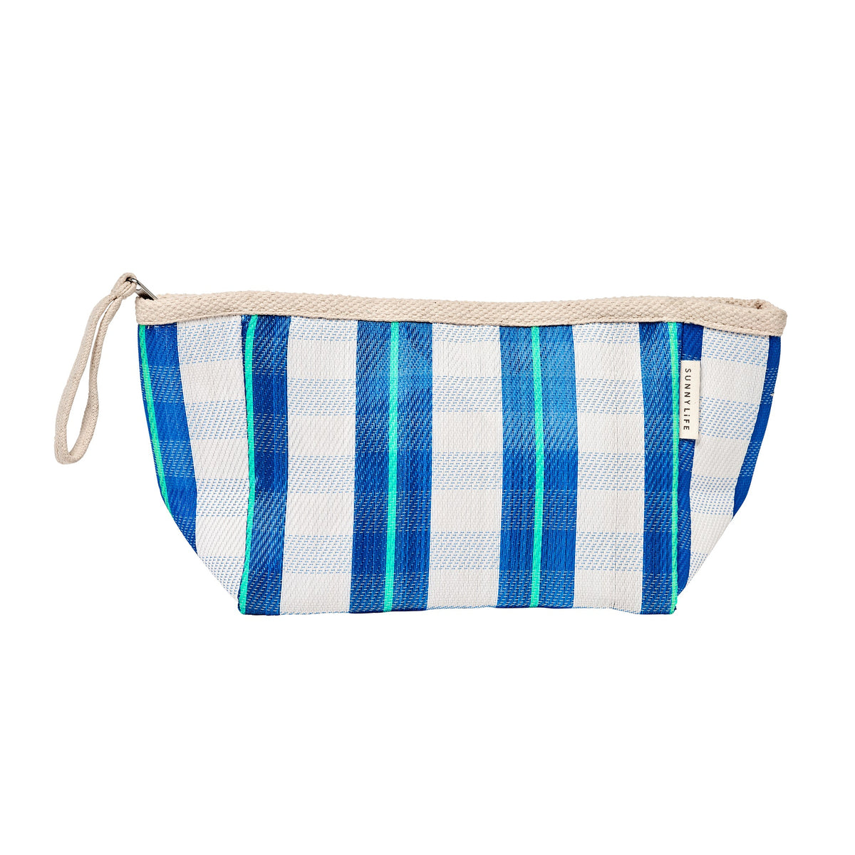 Recycled Beach Pouch - La Mer Blue Neon