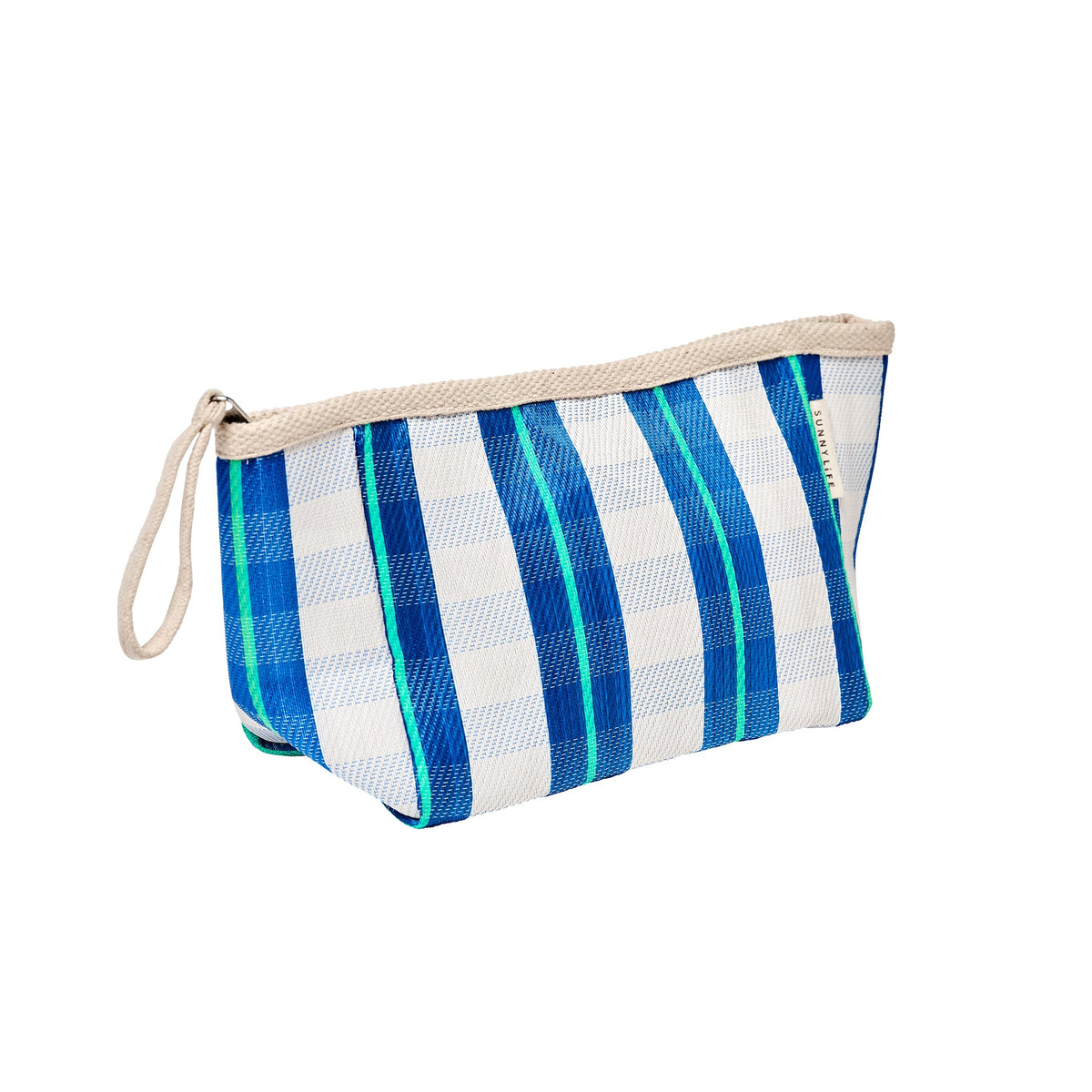 Recycled Beach Pouch - La Mer Blue Neon