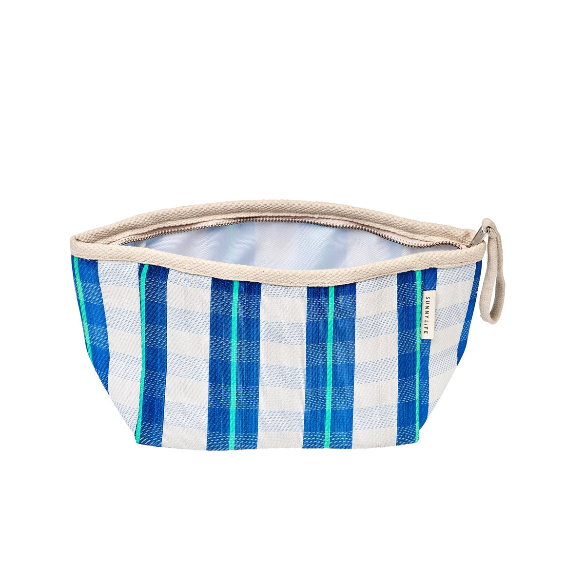 Recycled Beach Pouch - La Mer Blue Neon