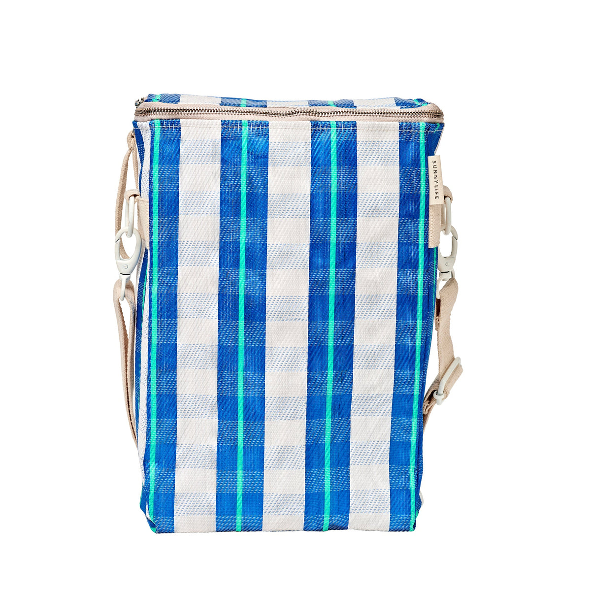 Recycled Nylon Drinks Cooler Bag - La Mer Blue Neon