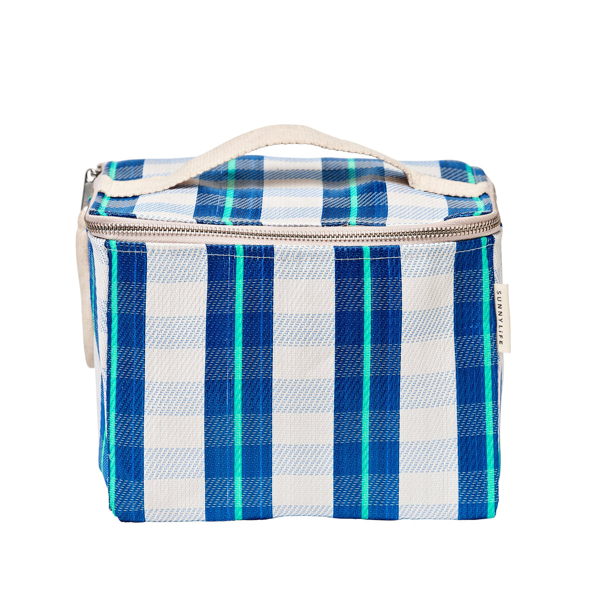Recycled Nylon Lunch Cooler Bag - La Mer Blue Neon