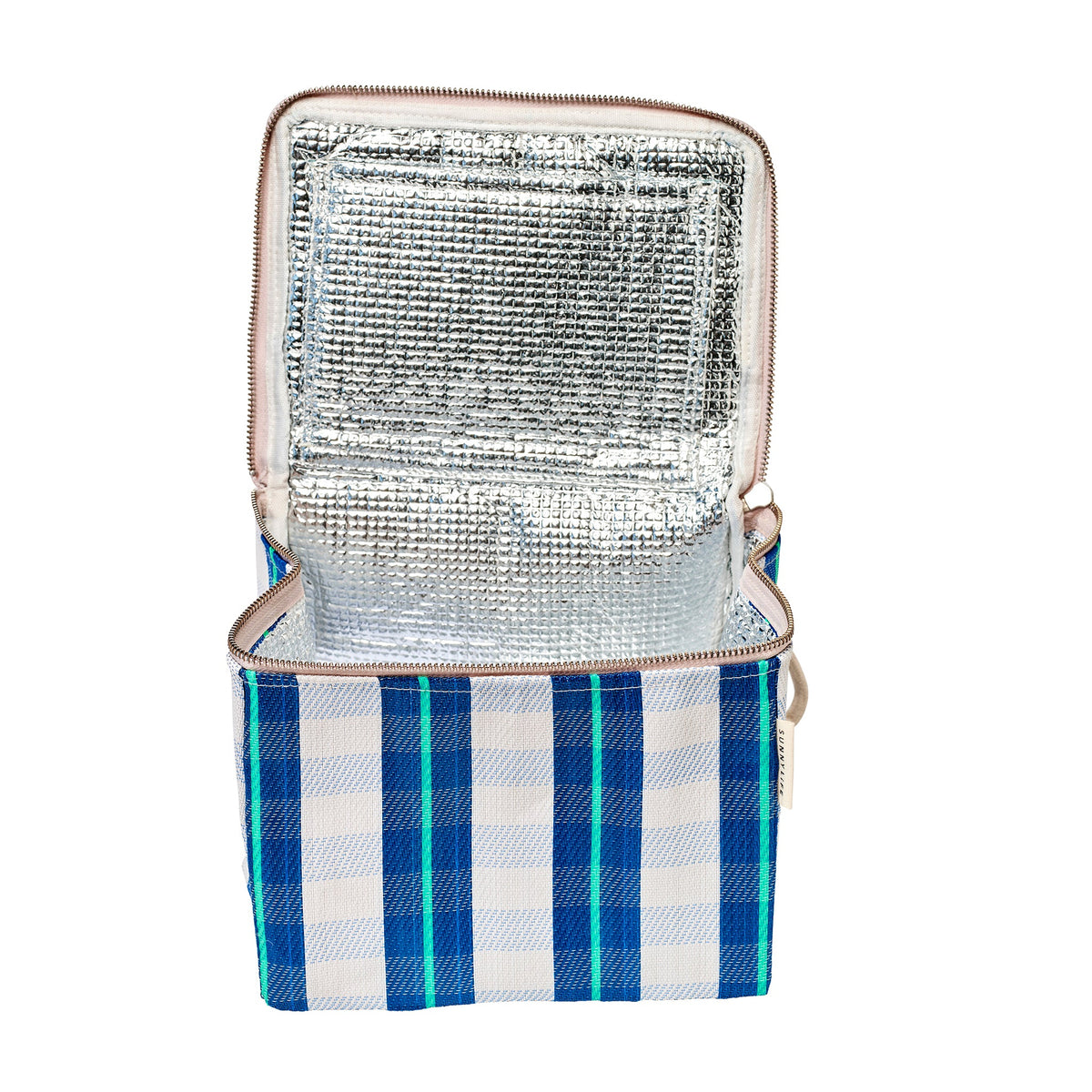 Recycled Nylon Lunch Cooler Bag - La Mer Blue Neon