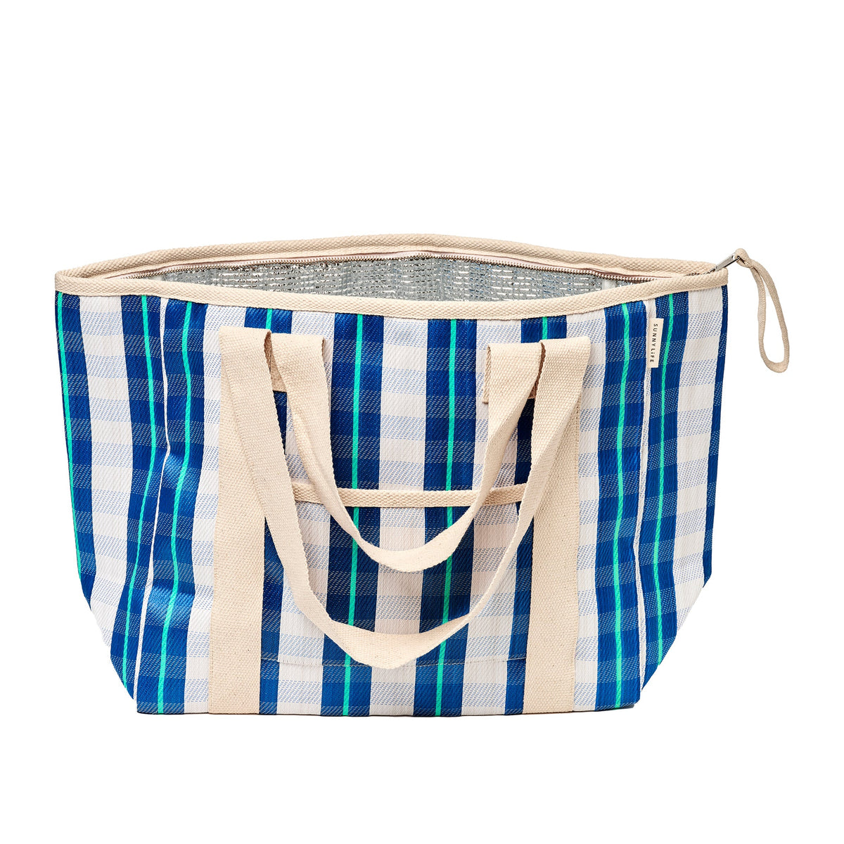 Recycled Nylon Cooler Tote bag - La Mer Blue Neon