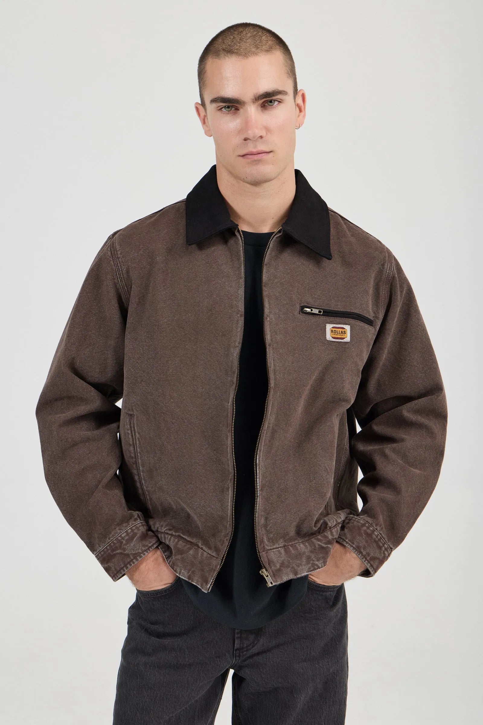 Nailhead Miner Jacket - Dark Brown