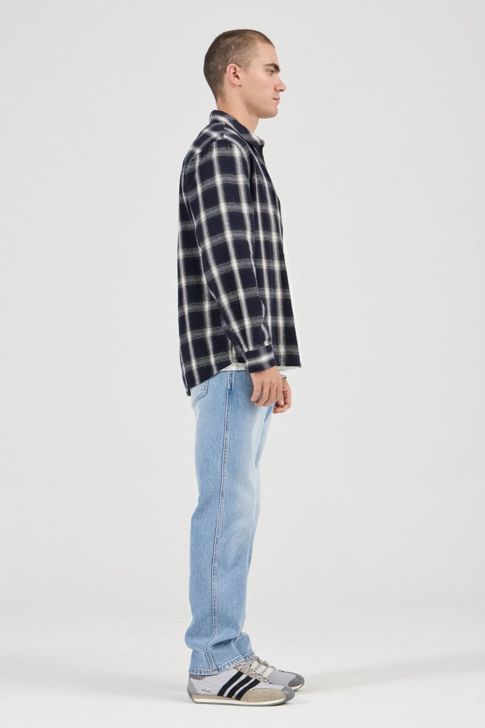 Prep Long Sleeve Flannel - Ink Blue