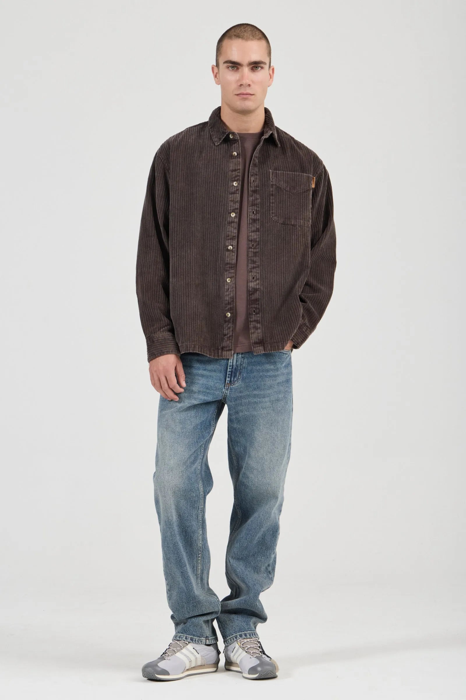Campus Cord Long Sleeve - Dark Brown
