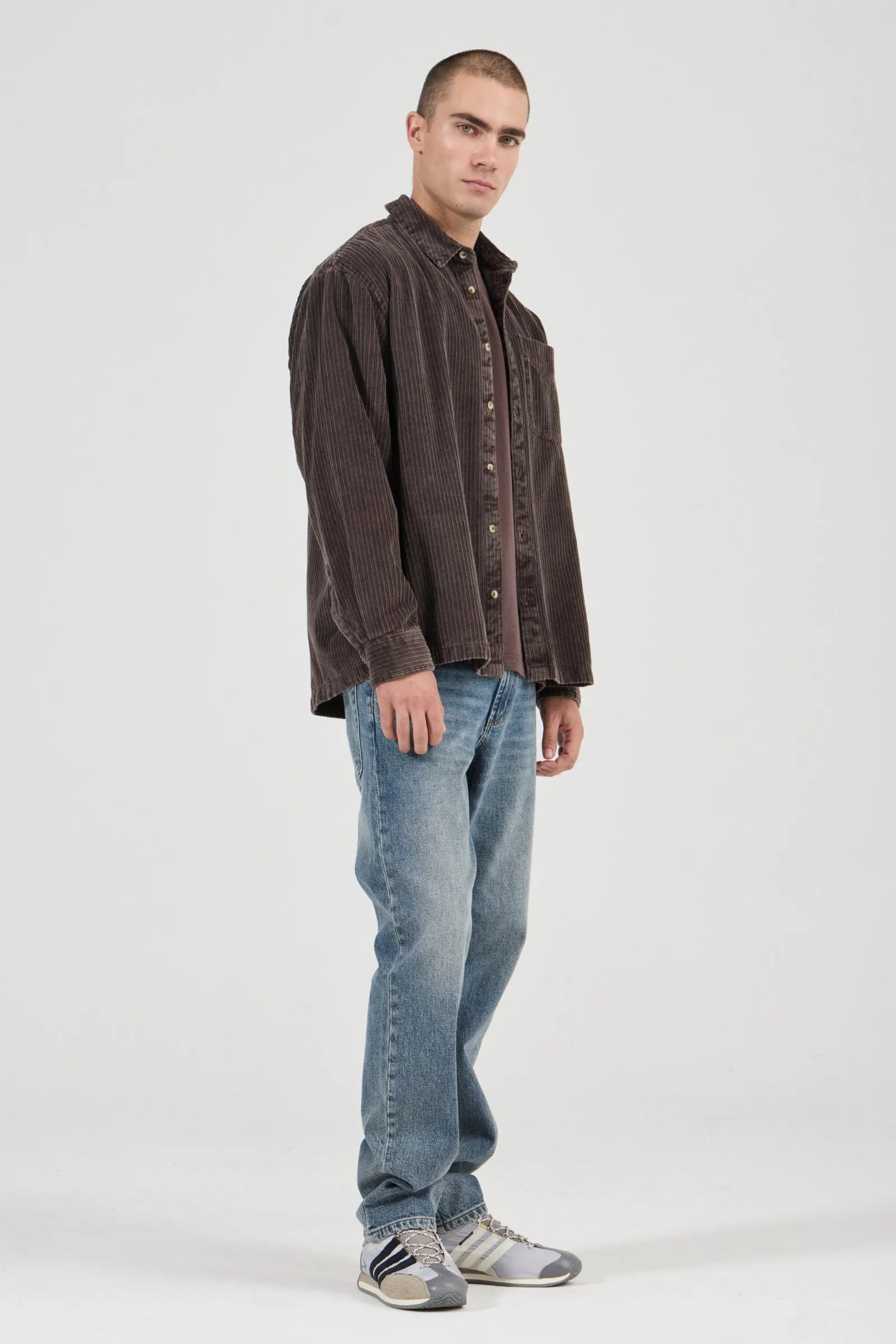 Campus Cord Long Sleeve - Dark Brown
