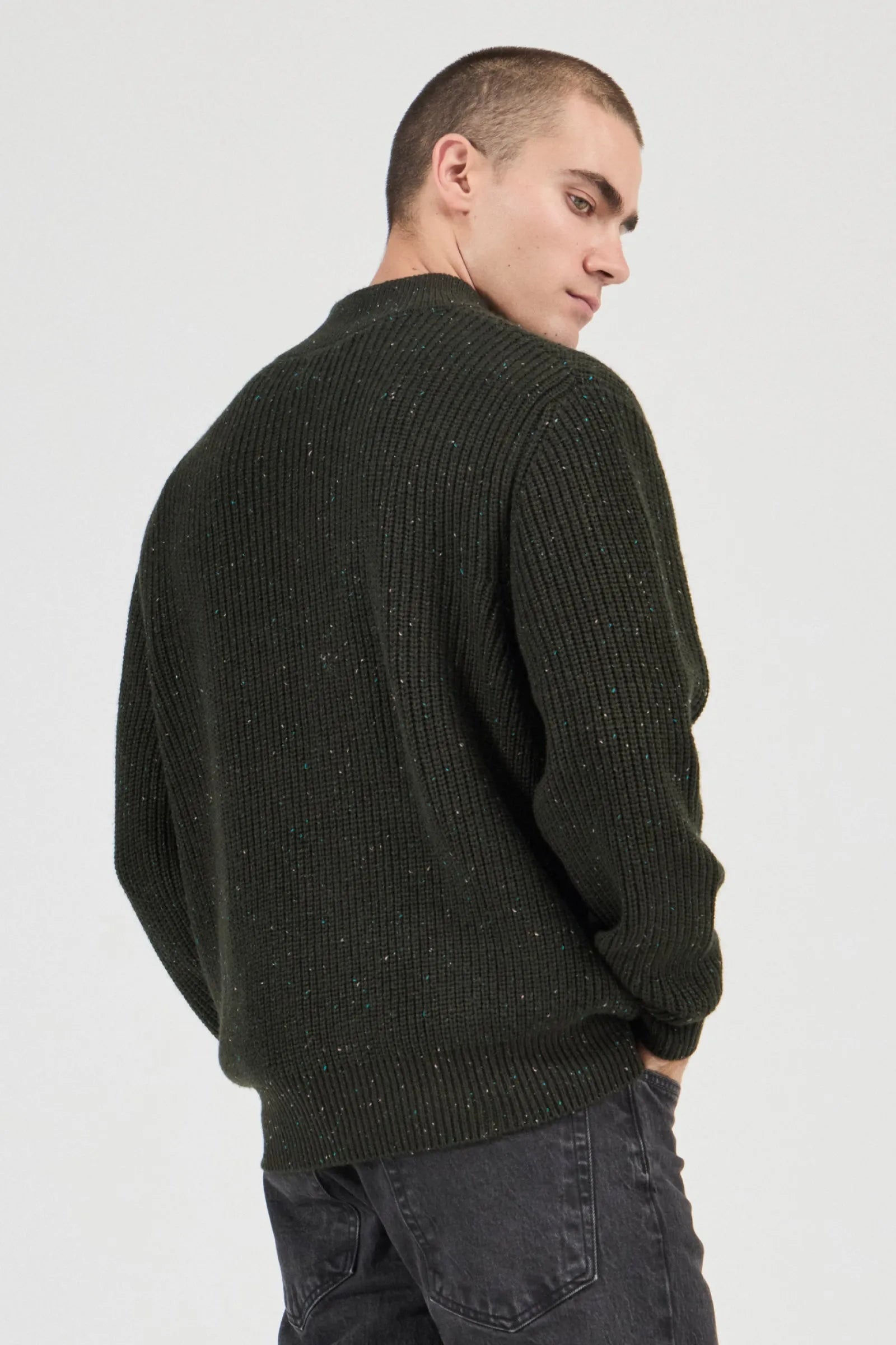 Fishermans Tweed Polo - Dark Forest