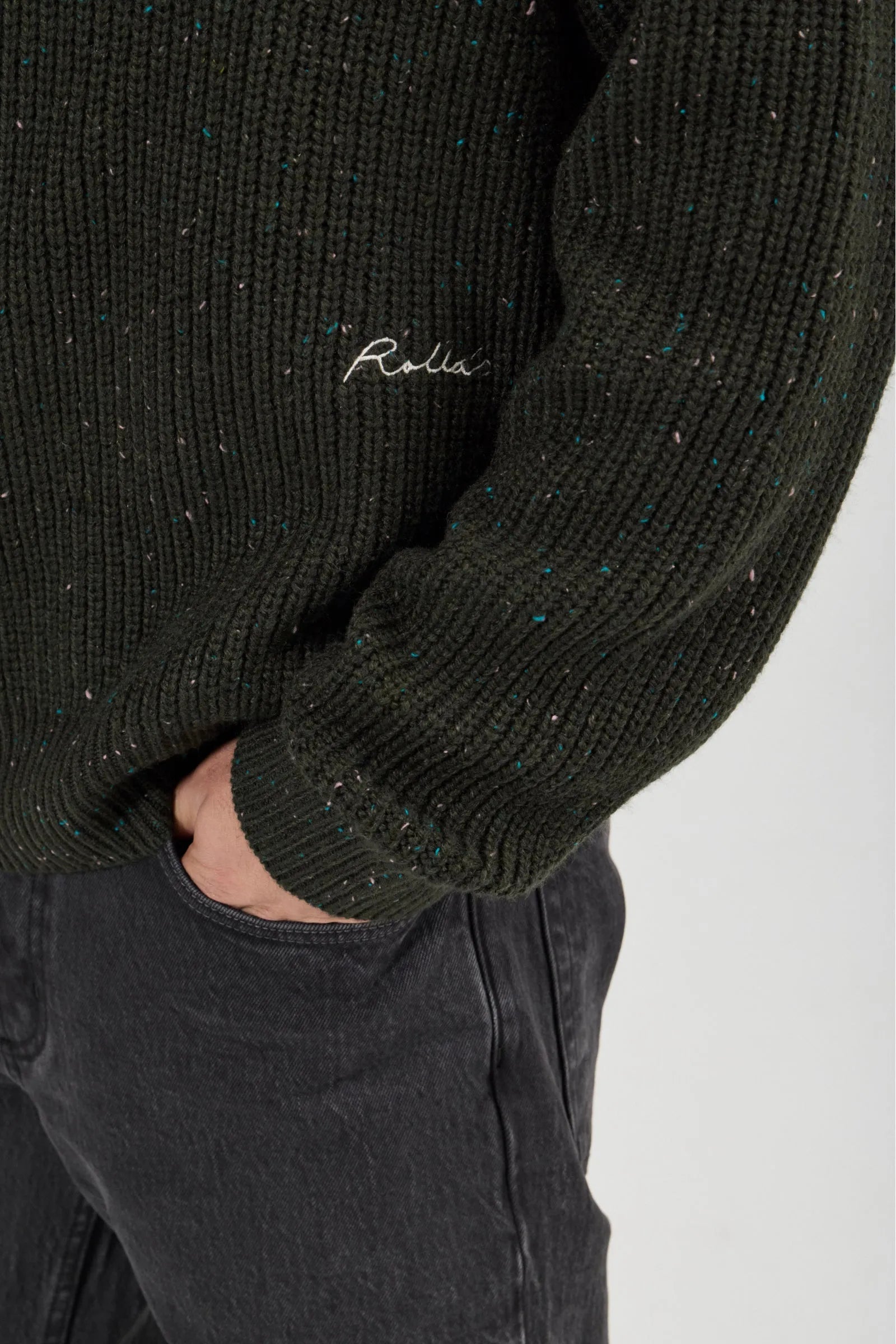 Fishermans Tweed Polo - Dark Forest