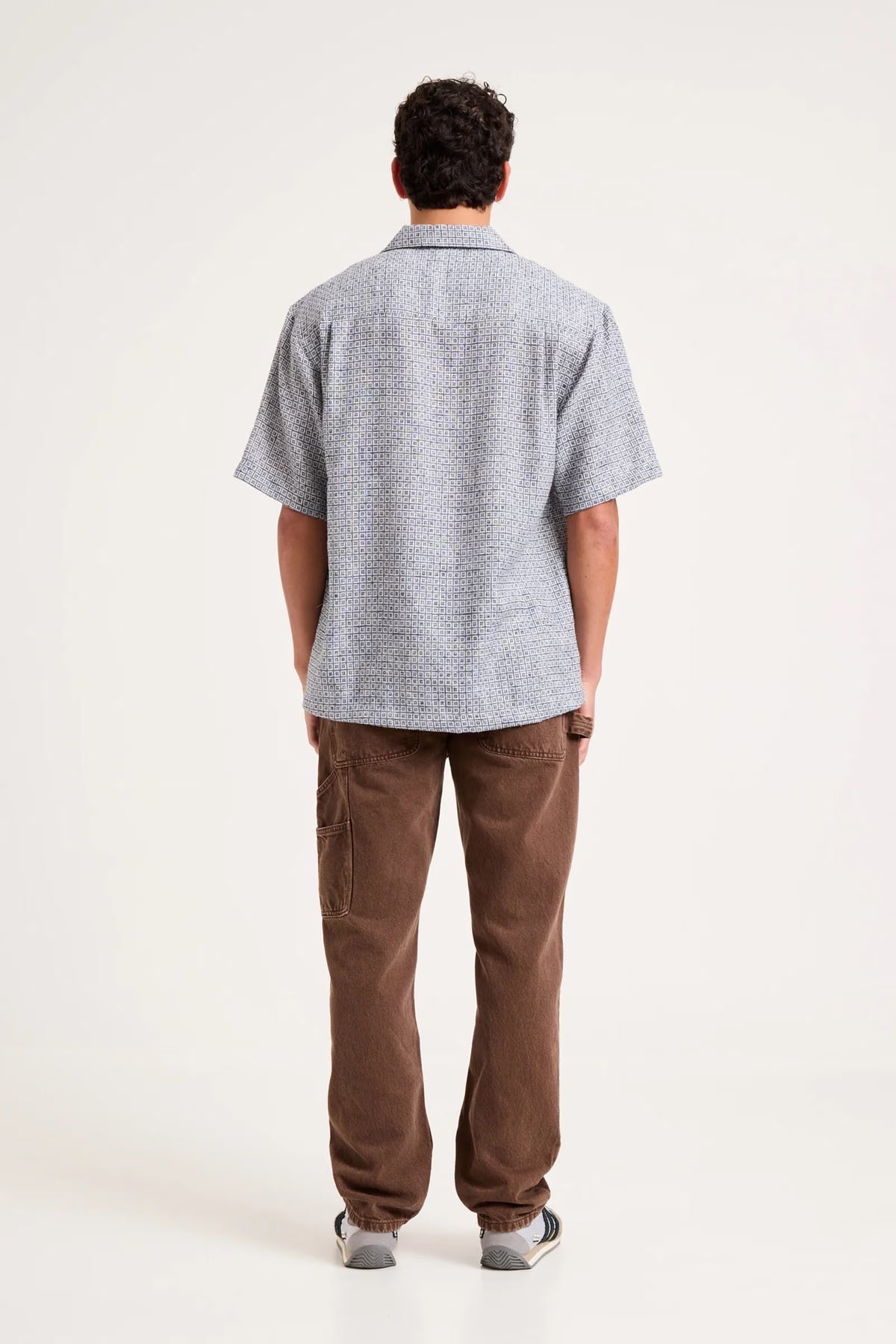 Pattern Bowler Shirt - Blue