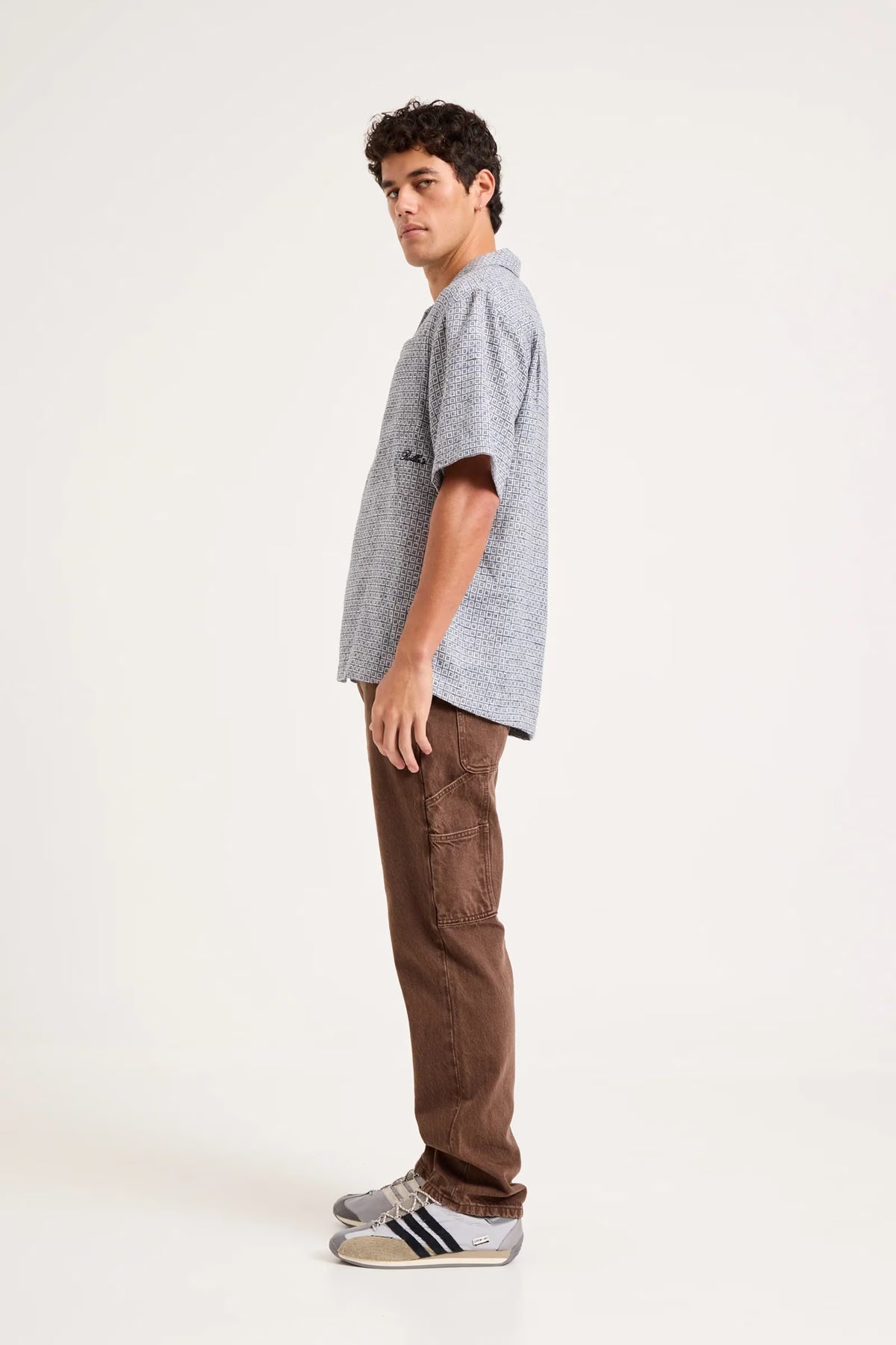Pattern Bowler Shirt - Blue