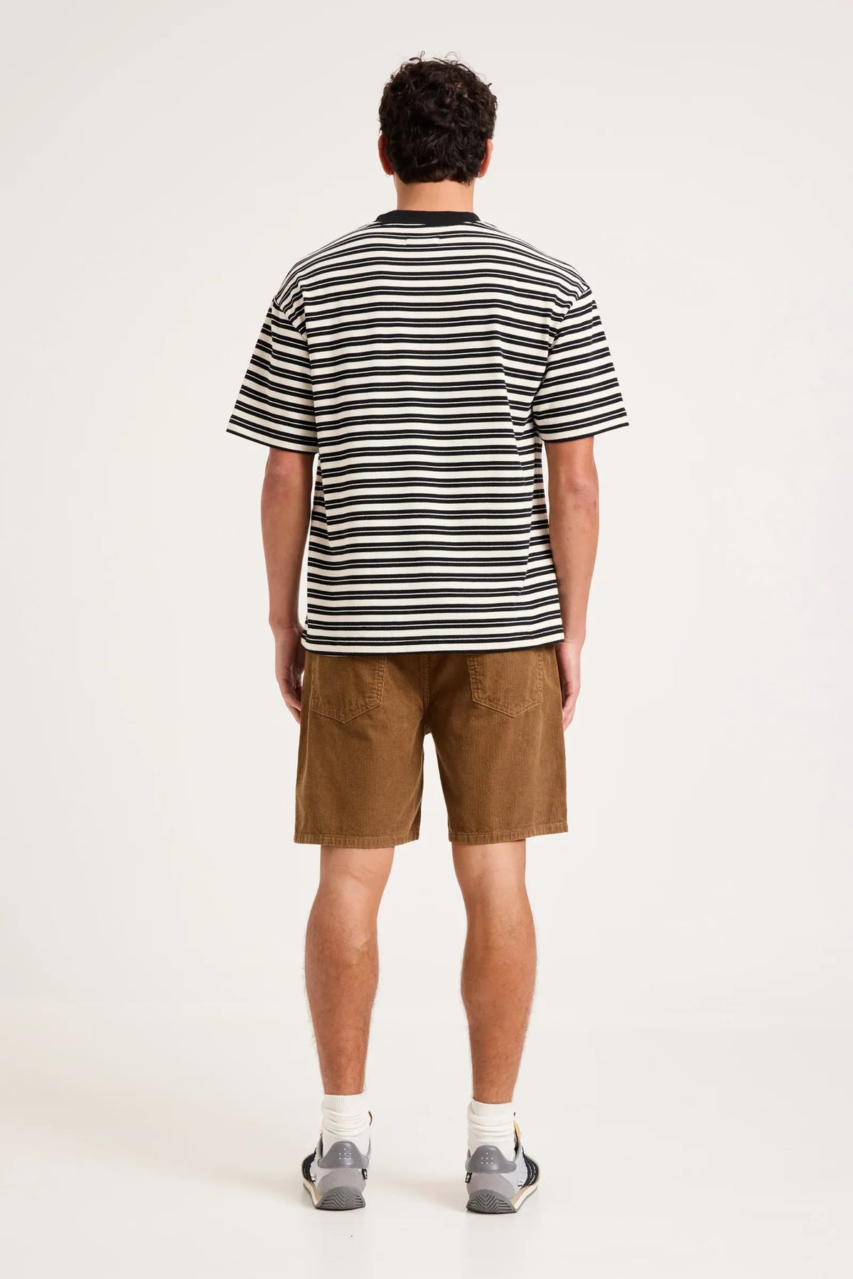 Emblem Stripe Tee - Black/White