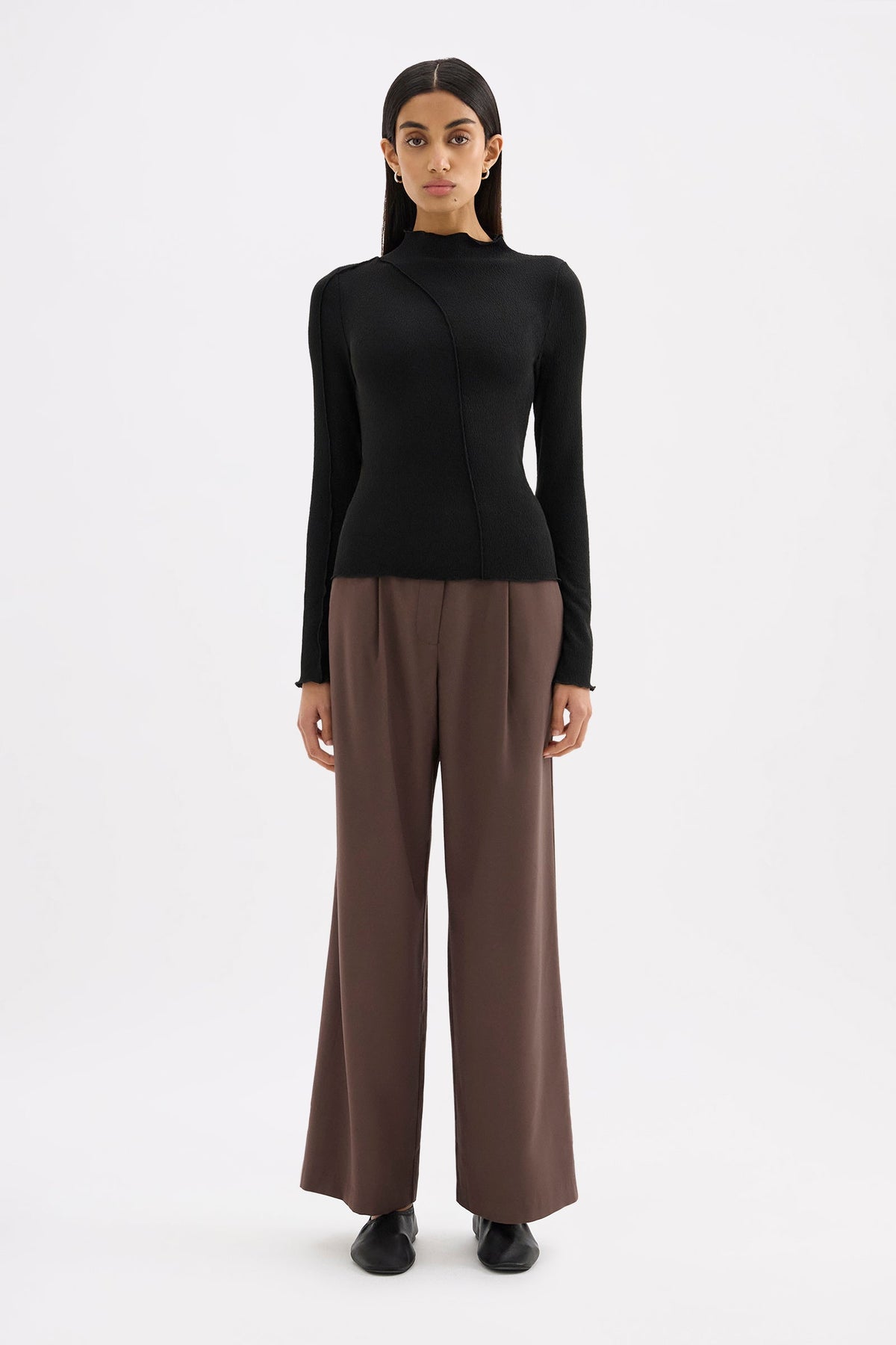 Mimi Long Sleeve Top - Black
