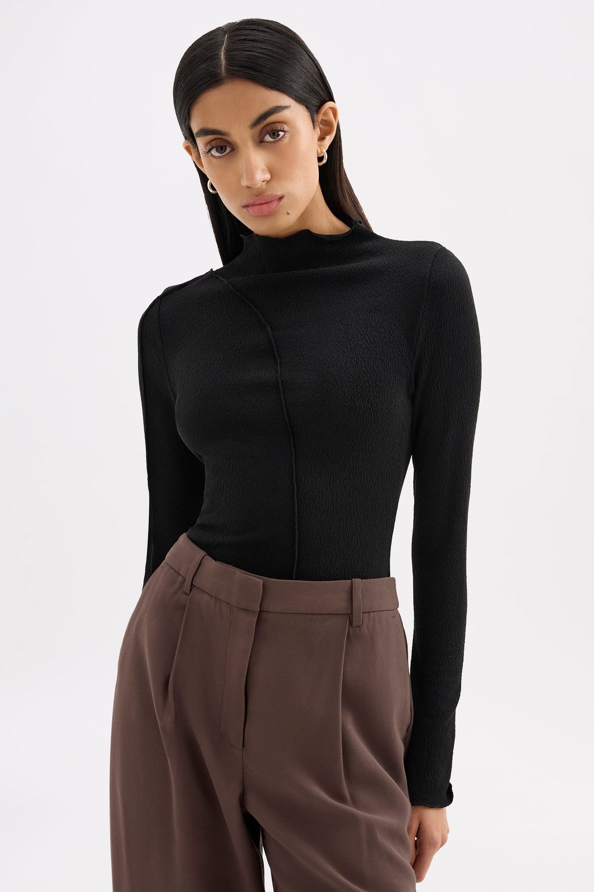 Mimi Long Sleeve Top - Black