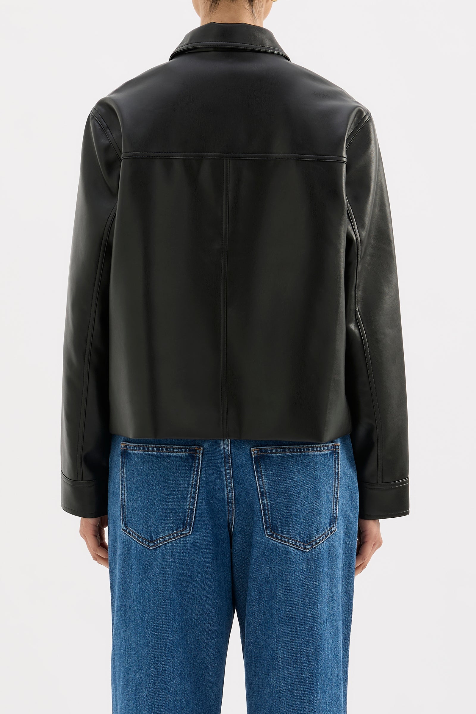 Maude Vegan Leather Jacket - Black