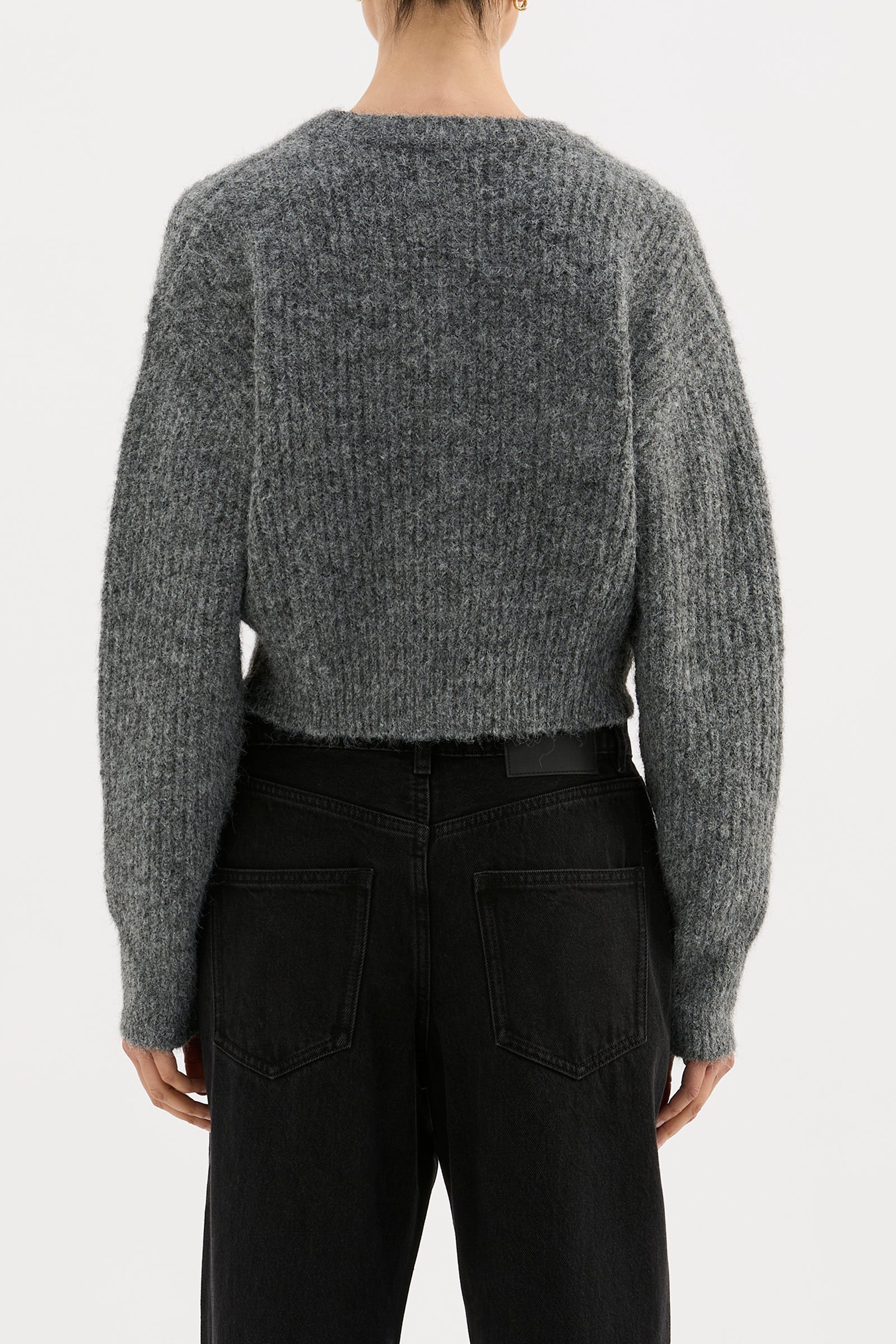 Nixon Cropped Cardigan - Charcoal