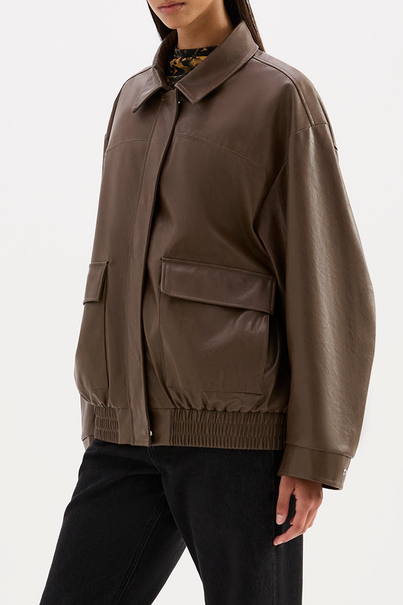 Lyla Vegan Leather Jacket - Umber
