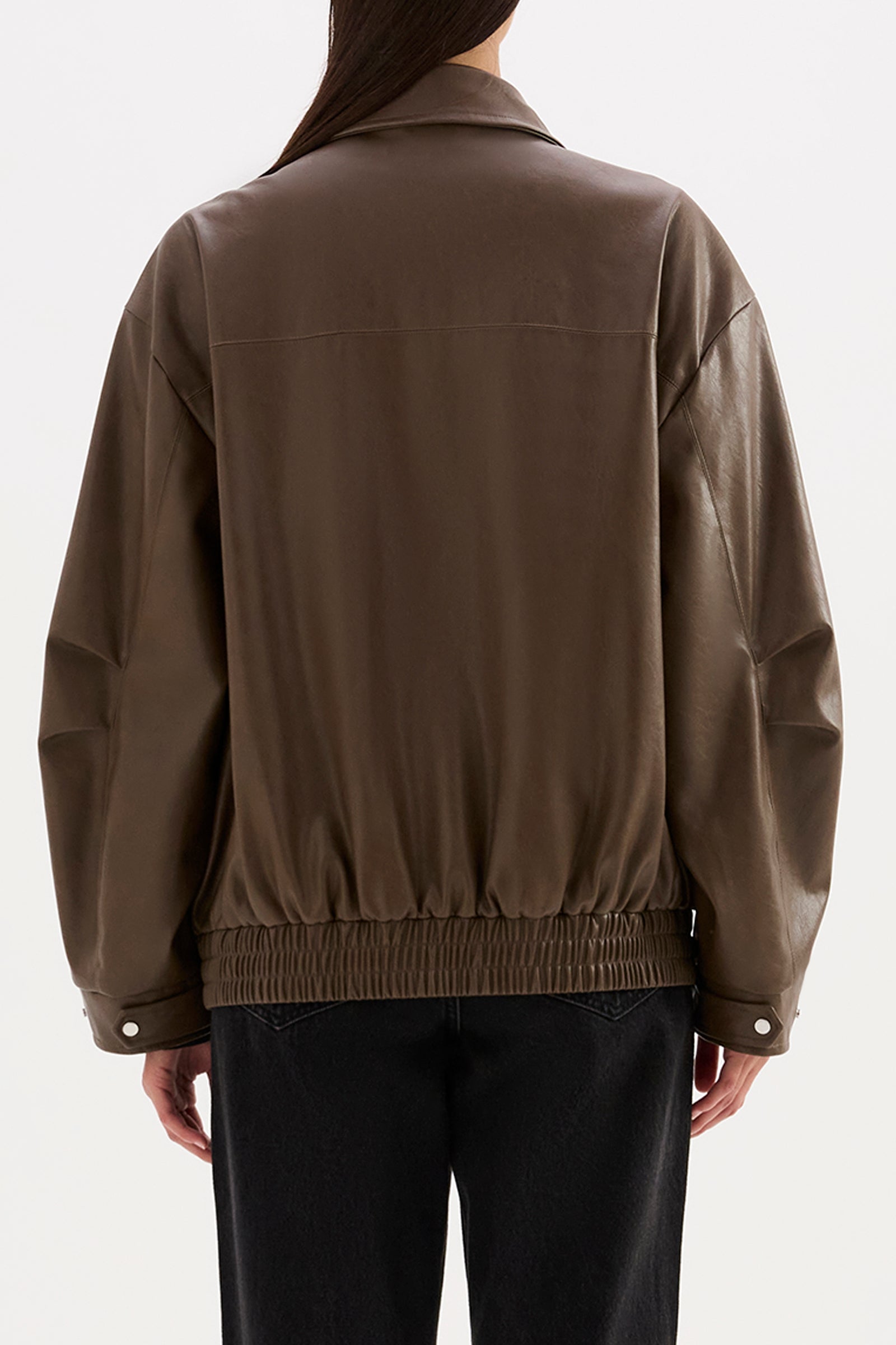Lyla Vegan Leather Jacket - Umber