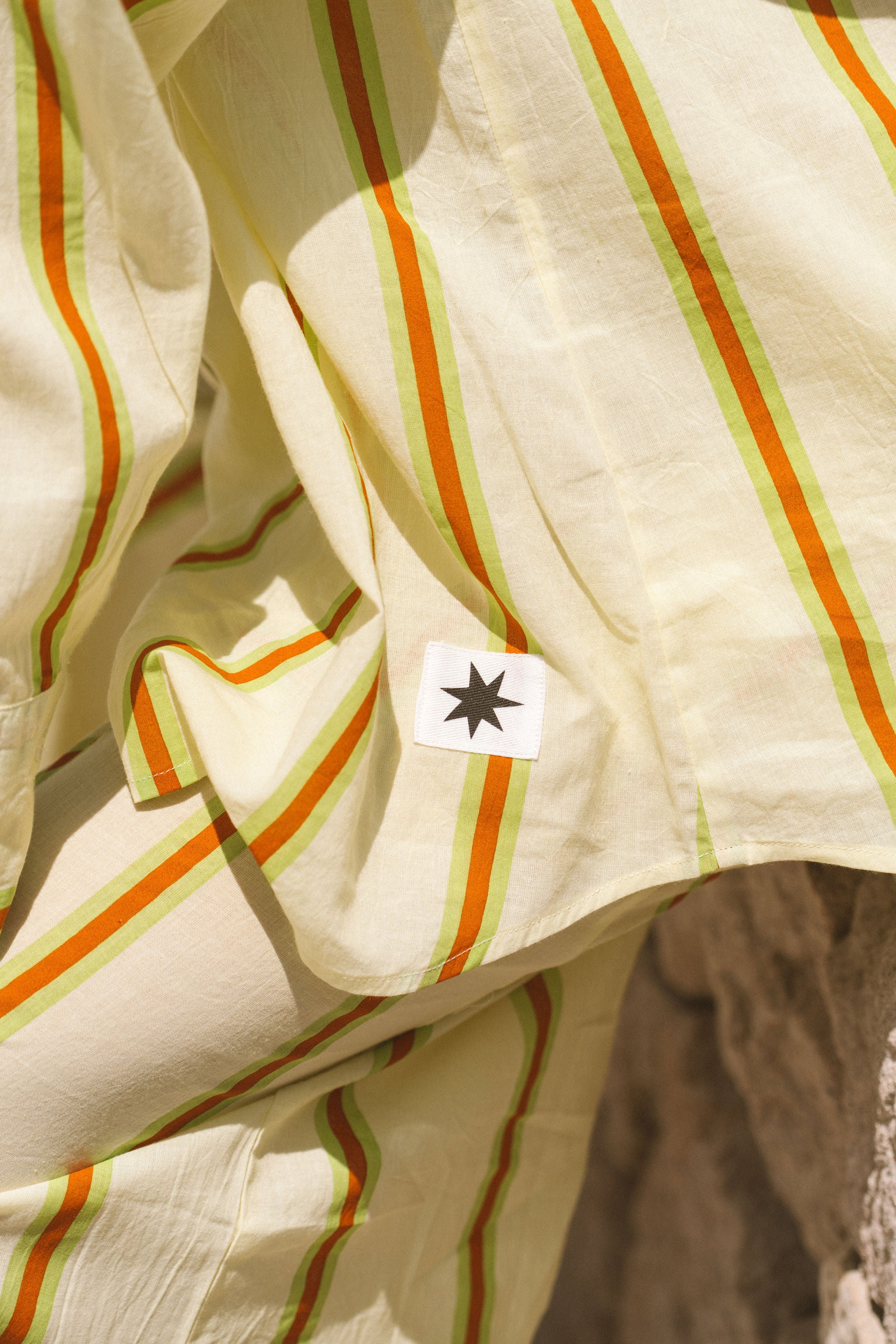 Sandy Stripe Vines Shirt - Yellow