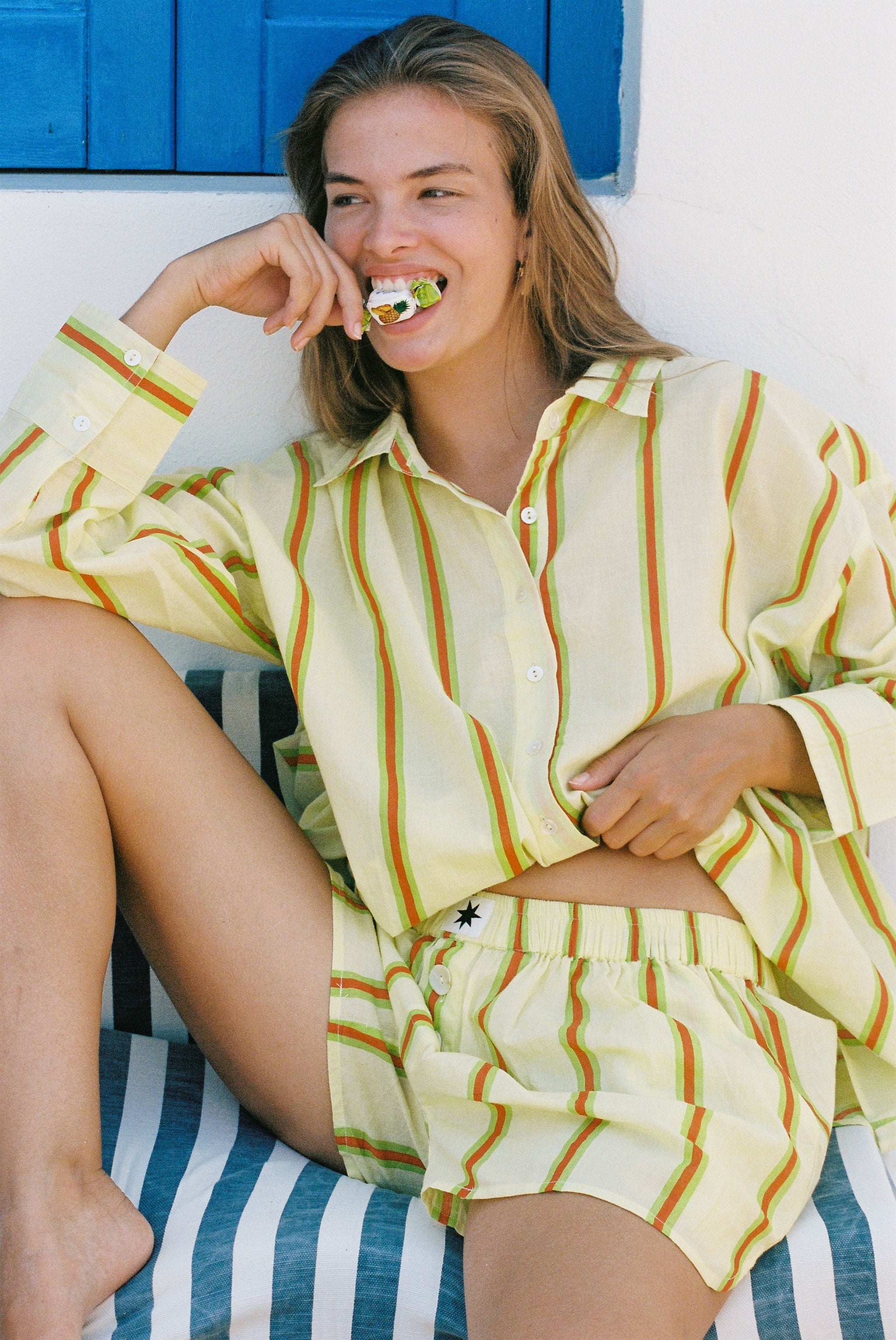 Sandy Stripe Boxer Short - Yellow