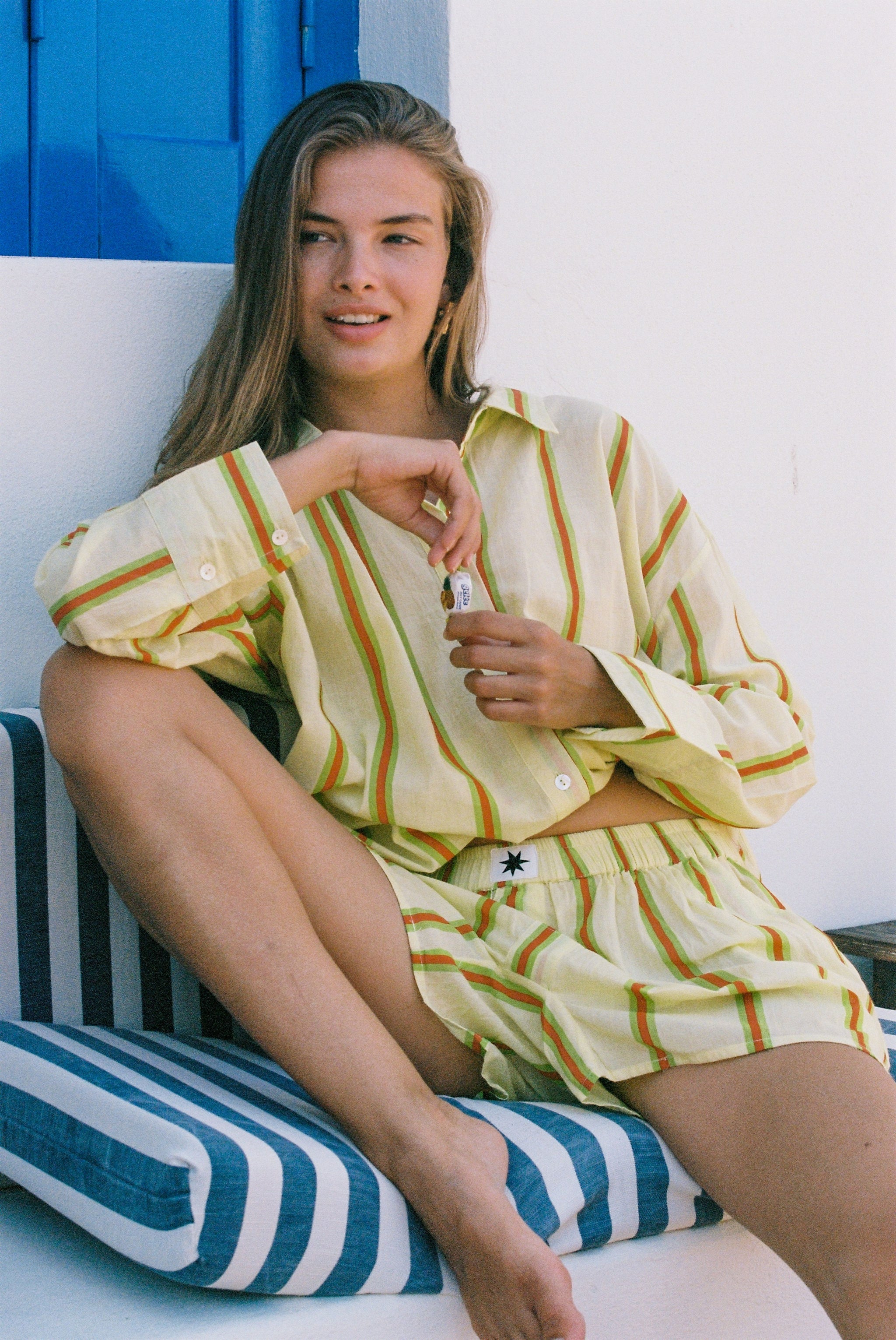 Sandy Stripe Boxer Short - Yellow
