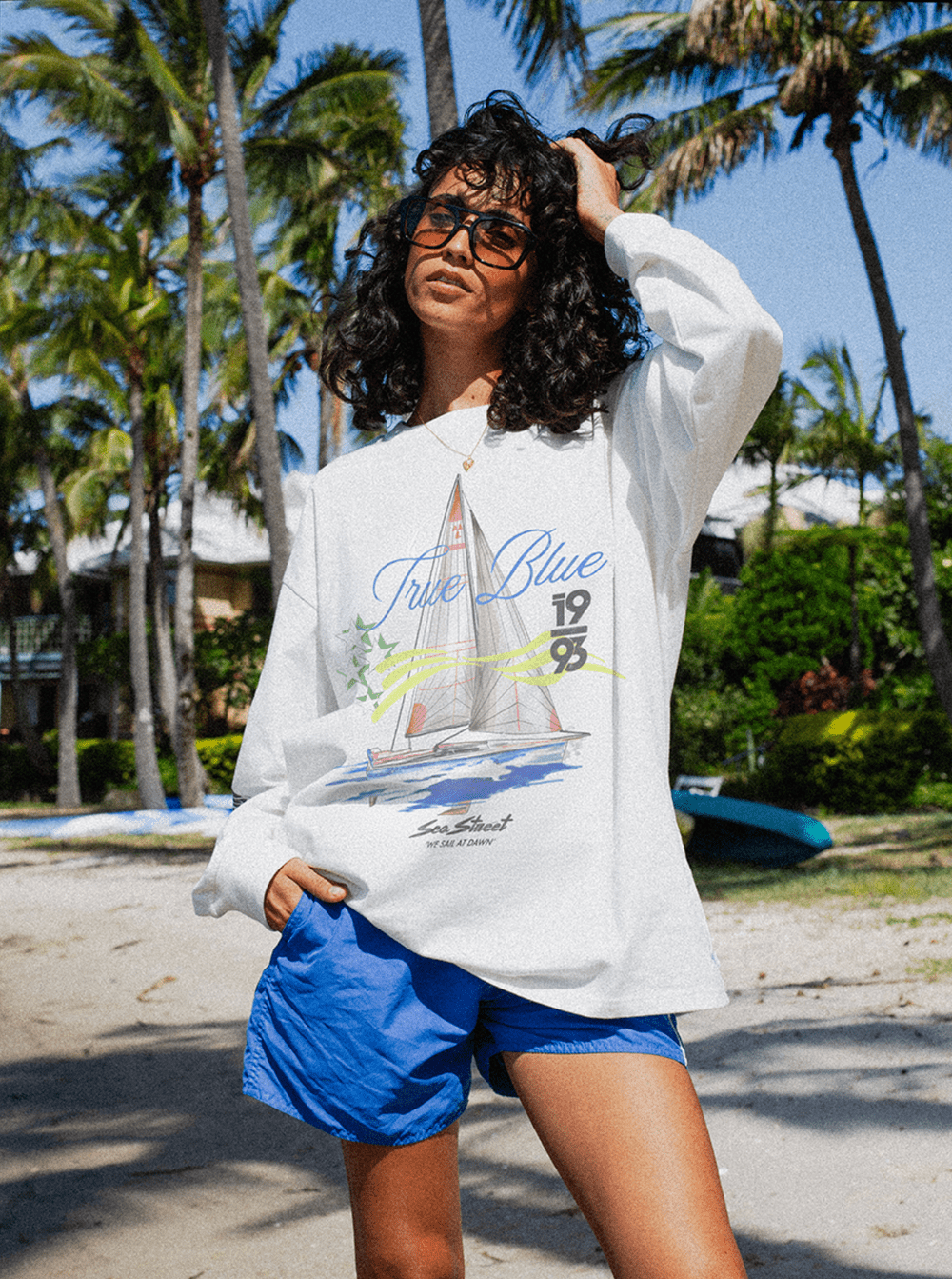 True Blue Long Sleeve Shirt - Salt