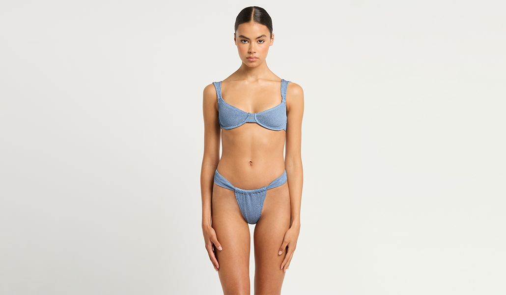 Georgia Balconette - Slate Blue Shimmer
