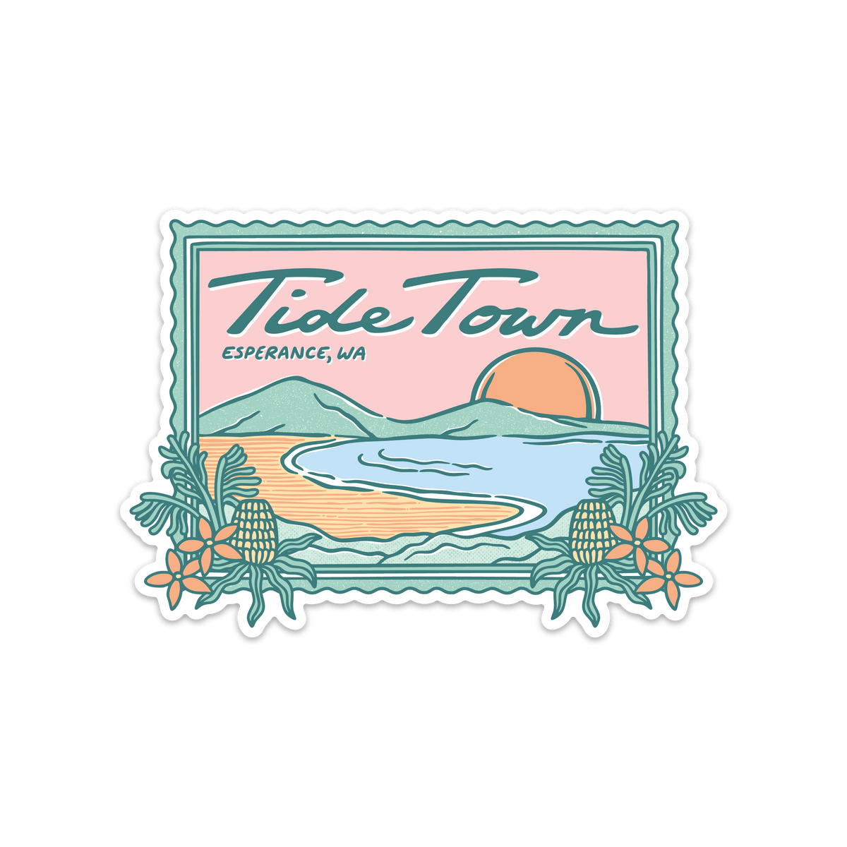 Tide Town Logo Sticker