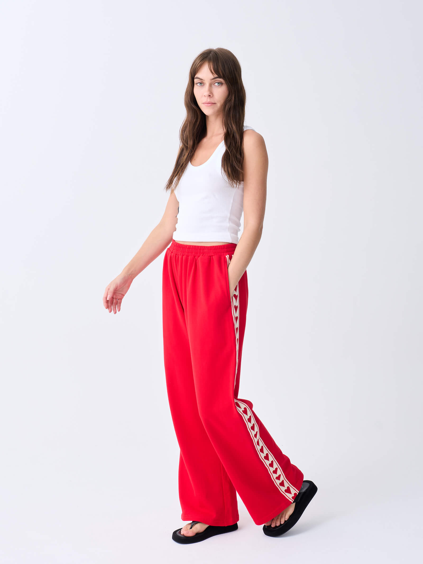 Racer Track Pant - Red