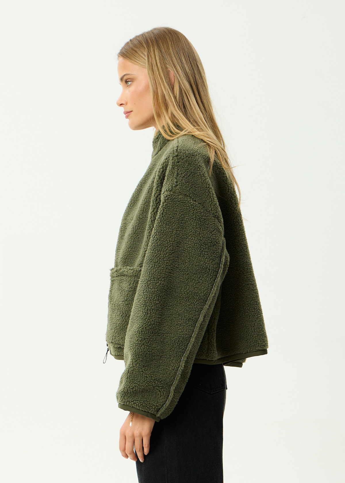 Berlin - Reversible Recycled Polar Fleece Jacket - Deep Olive