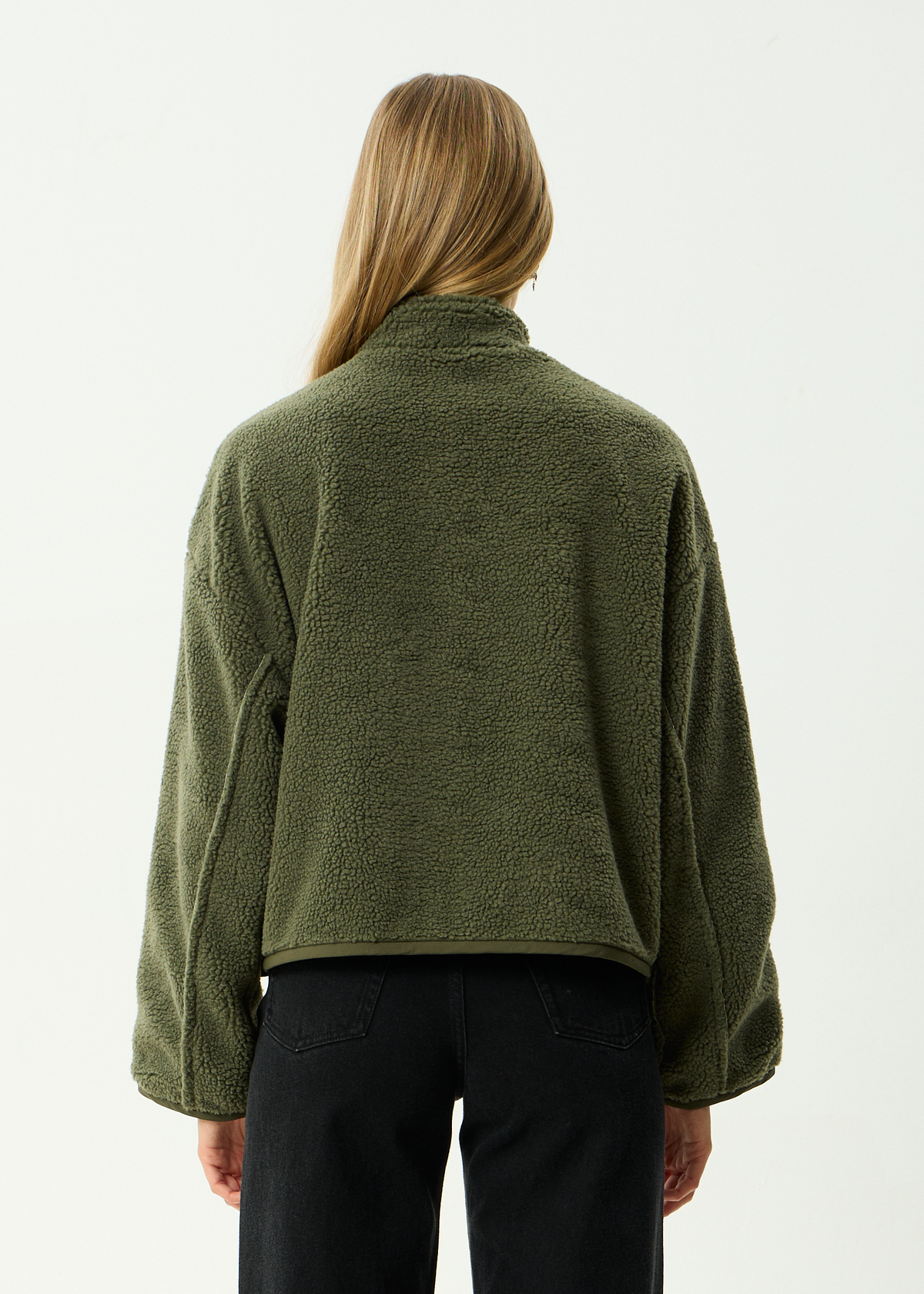 Berlin - Reversible Recycled Polar Fleece Jacket - Deep Olive