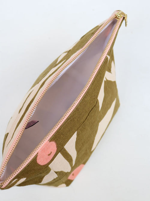 Olive Poppy Cosmetic Case
